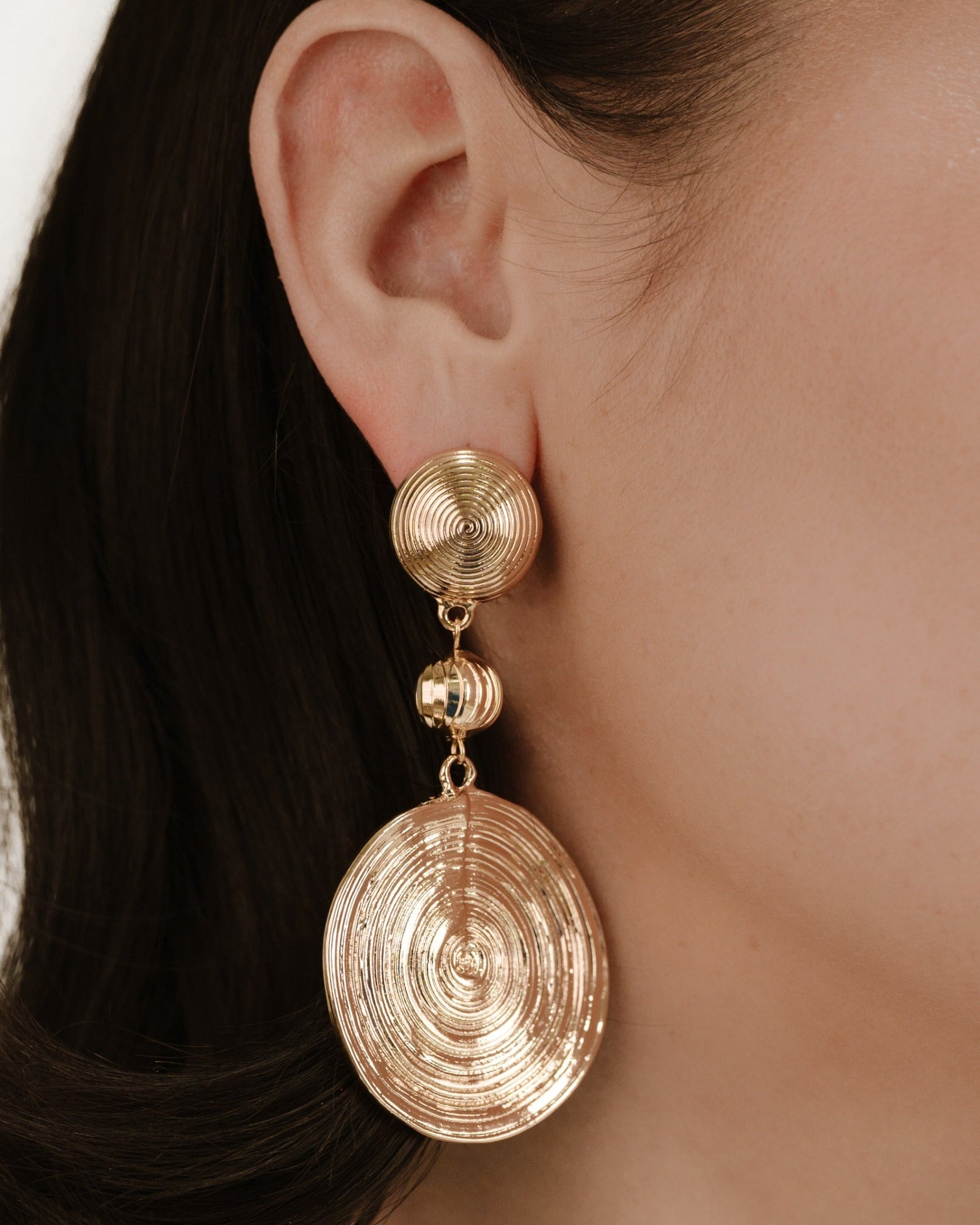 Swirl Pendant Dangle Earrings