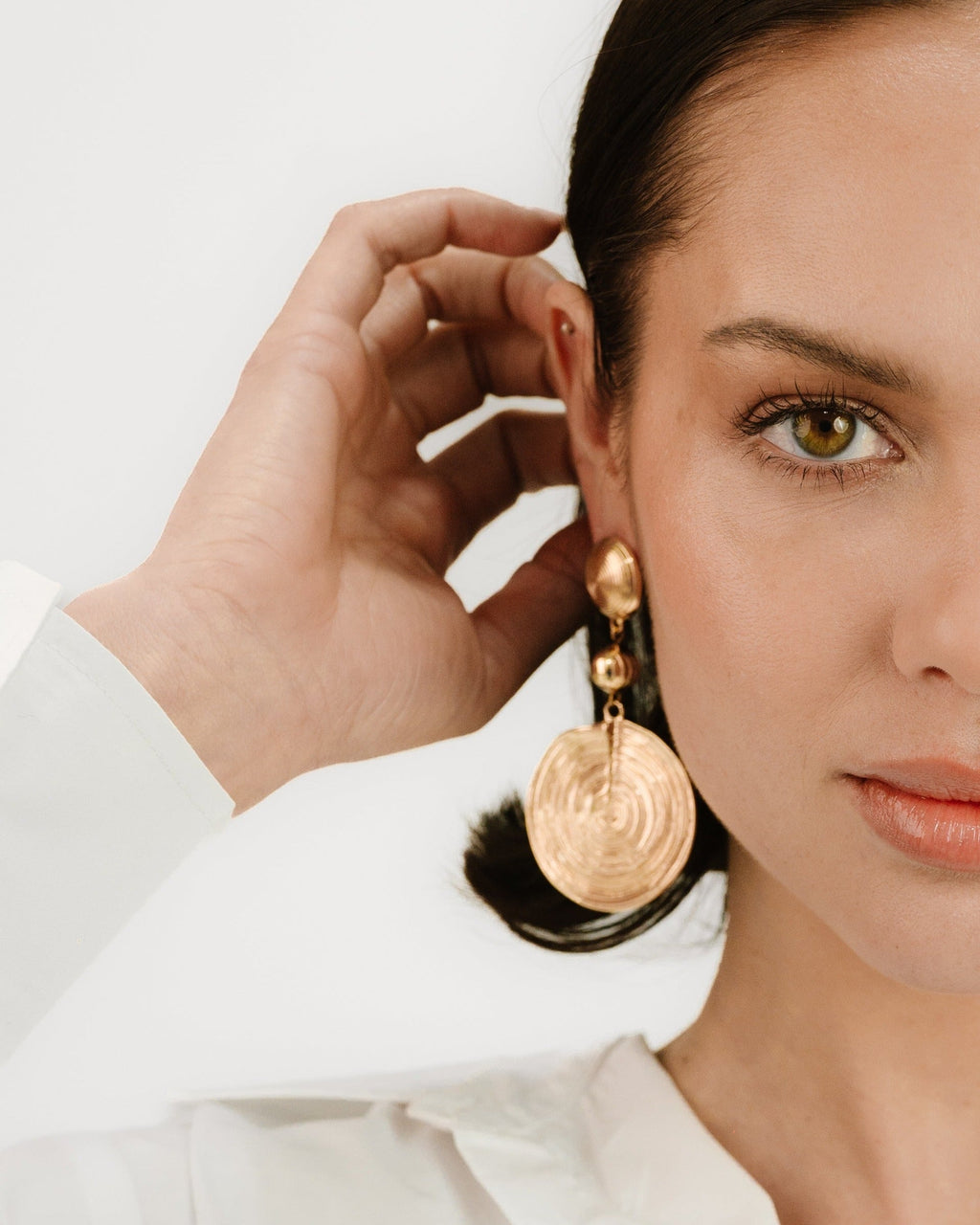 Swirl Pendant Dangle Earrings