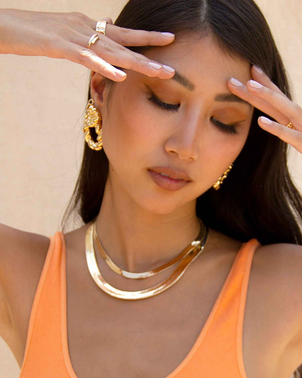 Brooklyn Flat Herringbone Chain Necklace