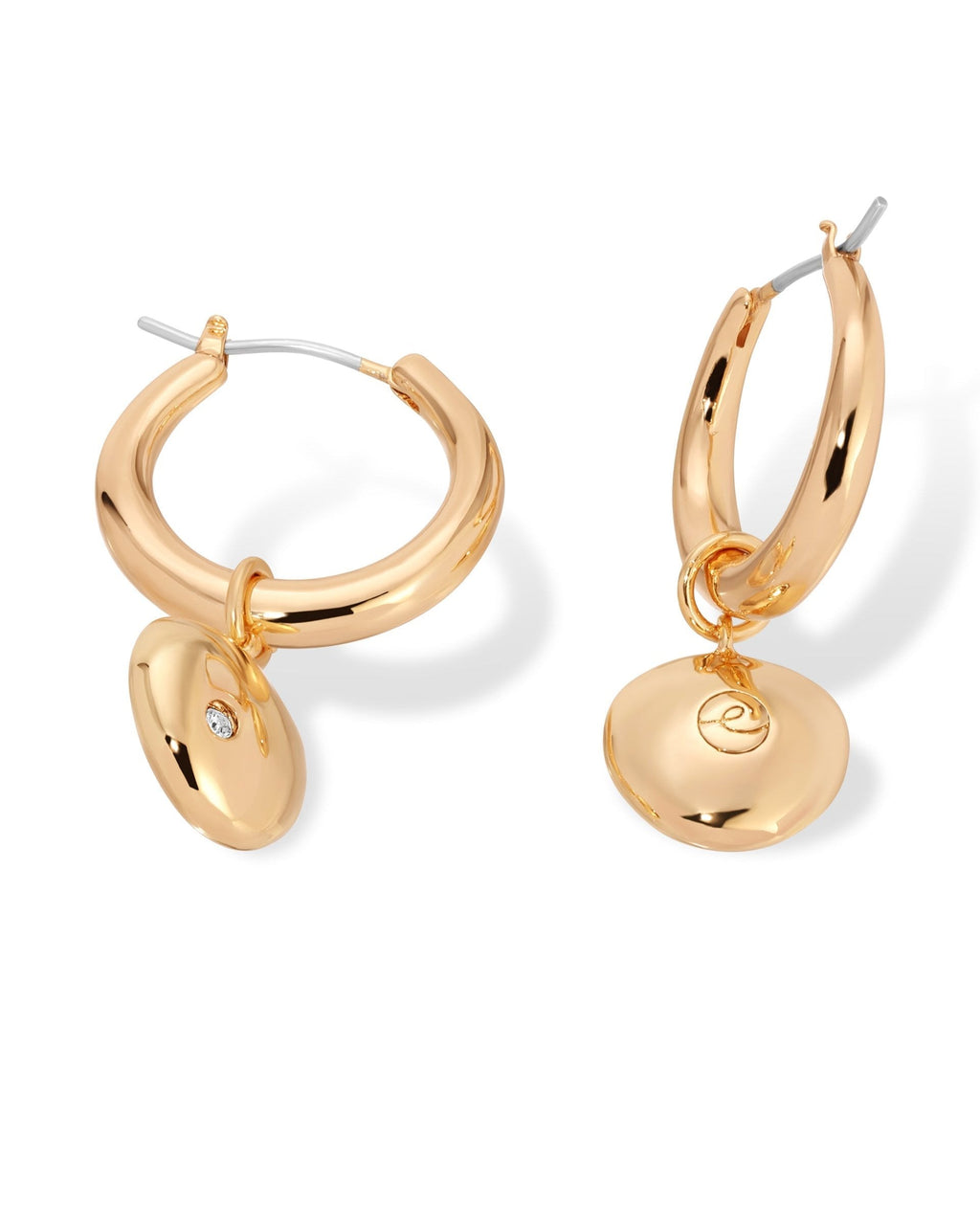 Polished Pebble Huggie Hoop Earrings