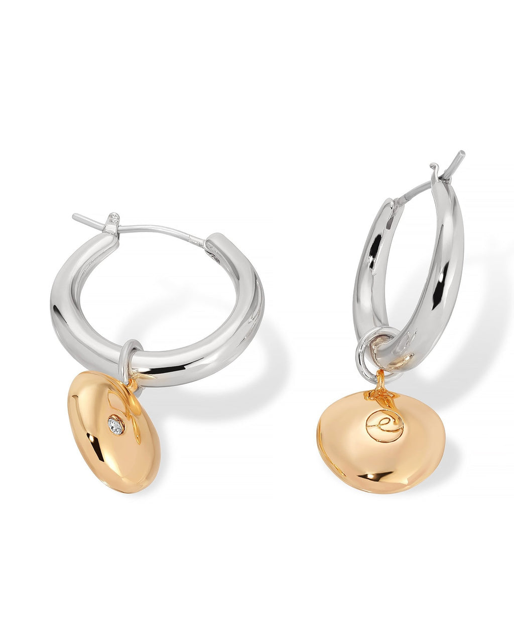 Polished Pebble Huggie Hoop Earrings