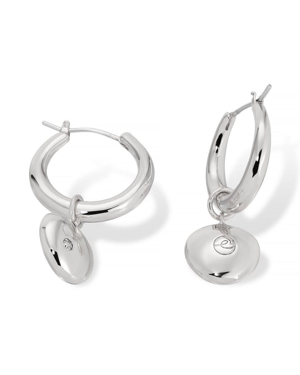 Polished Pebble Huggie Hoop Earrings