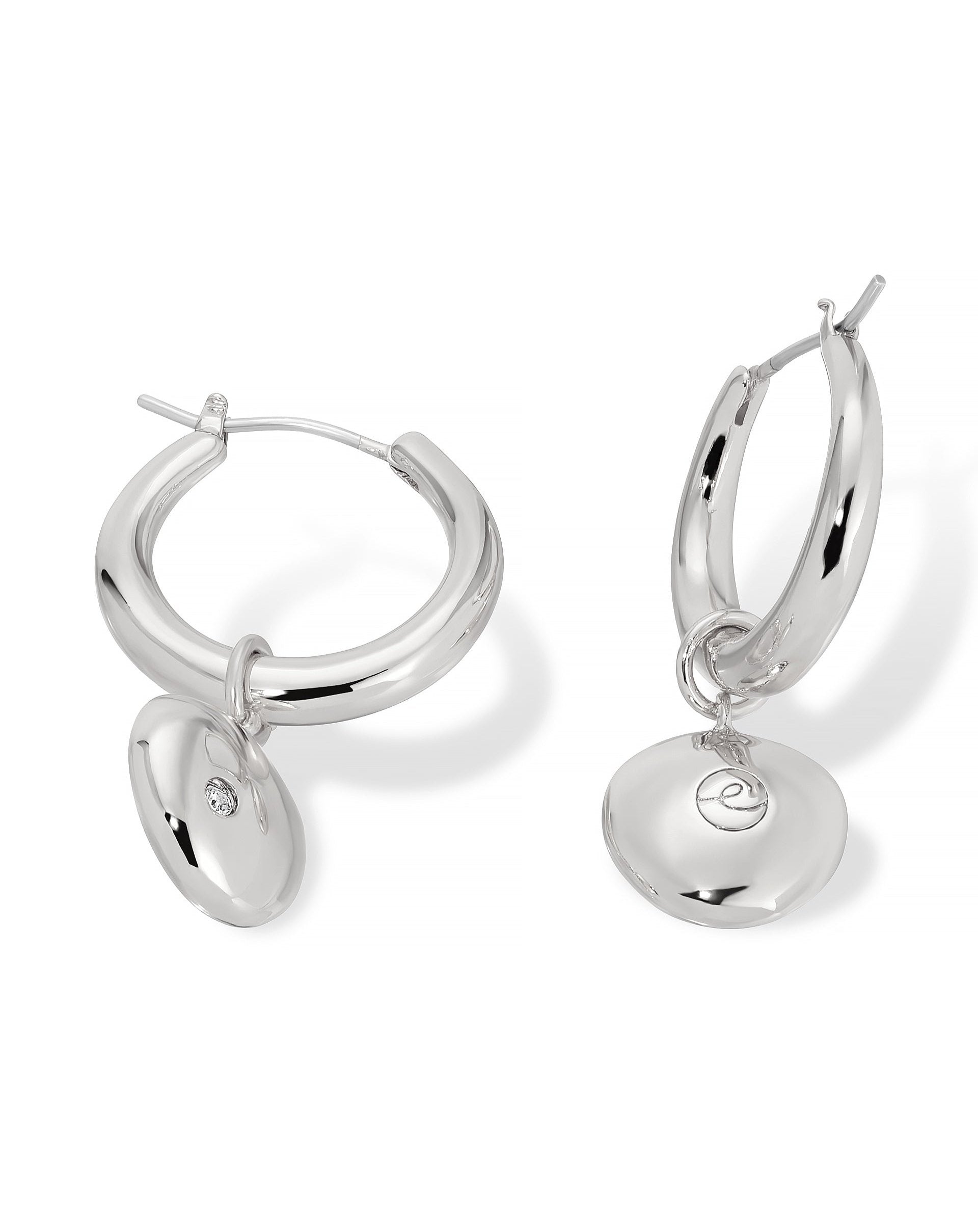 Polished Pebble Huggie Hoop Earrings