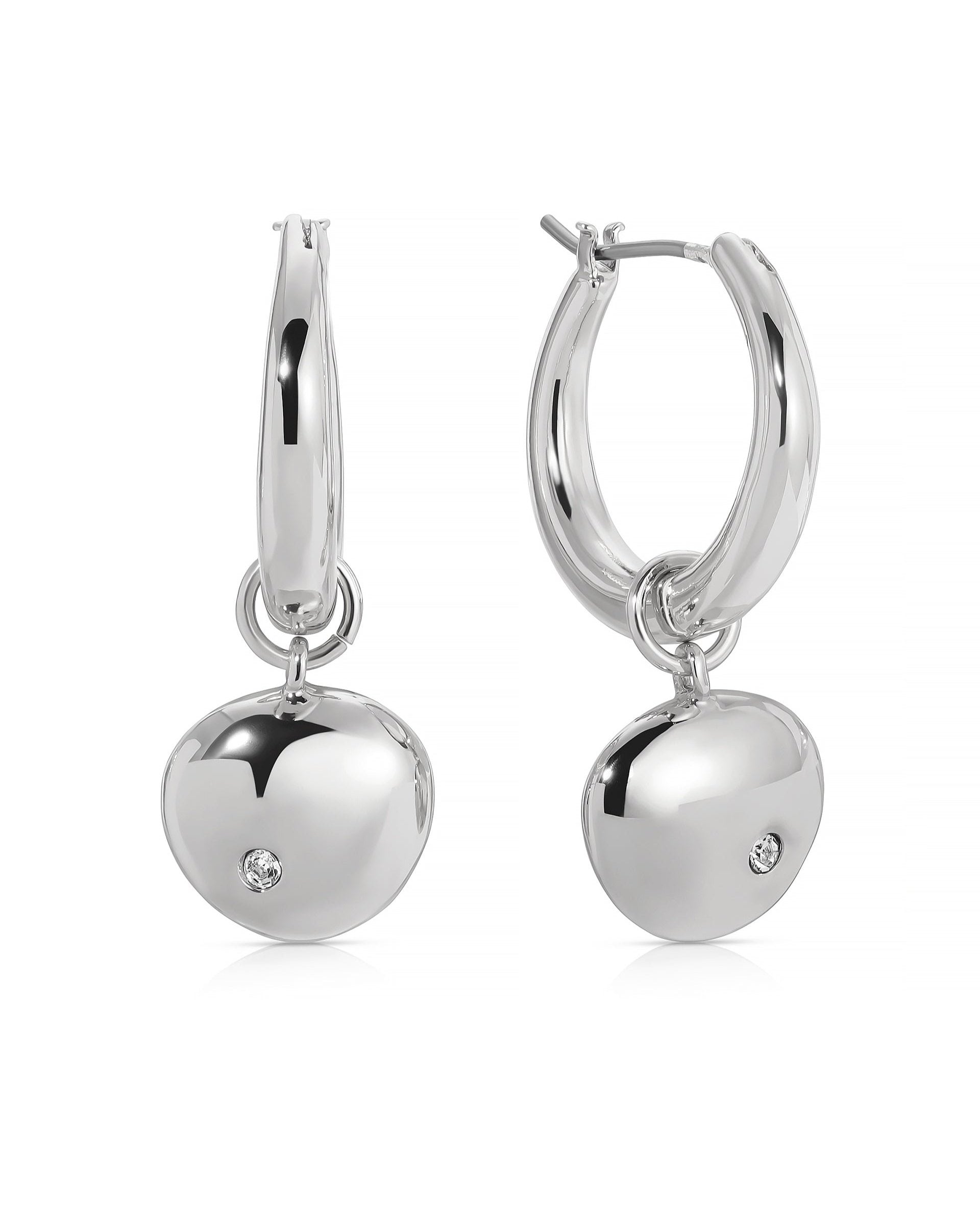 Polished Pebble Huggie Hoop Earrings