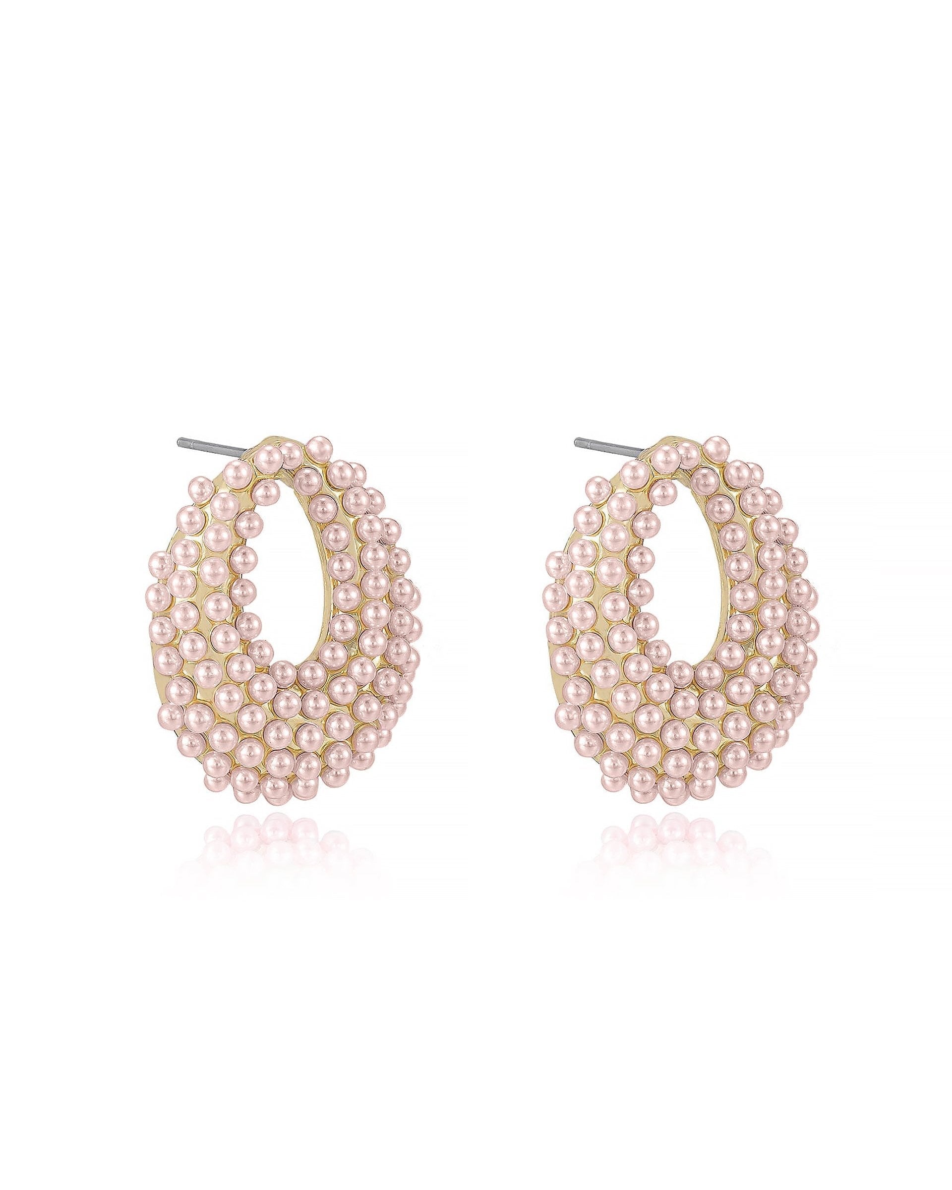 Classic Pearl Cluster Stud Earrings