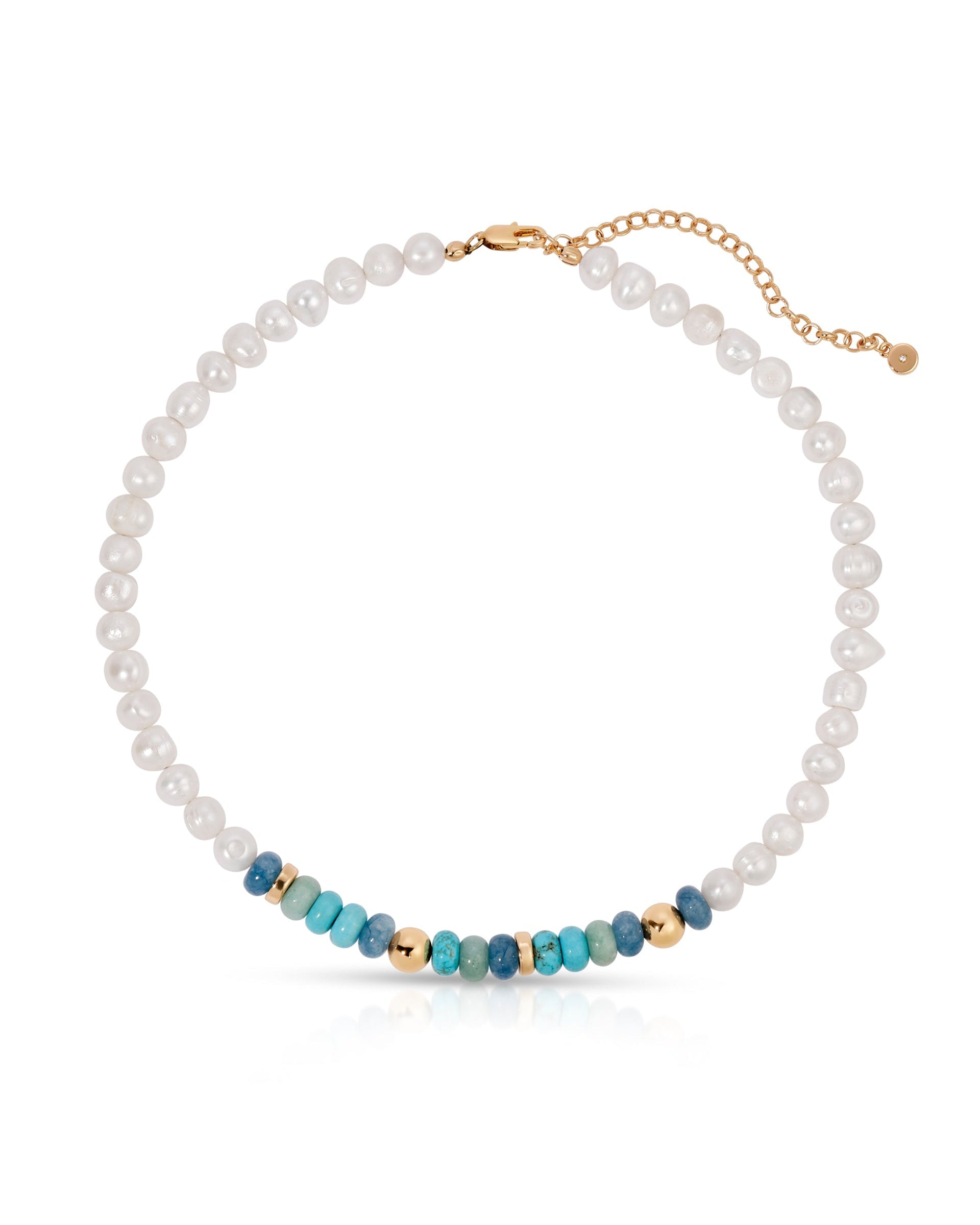 Beach Day Pearl and Gemstone Necklace