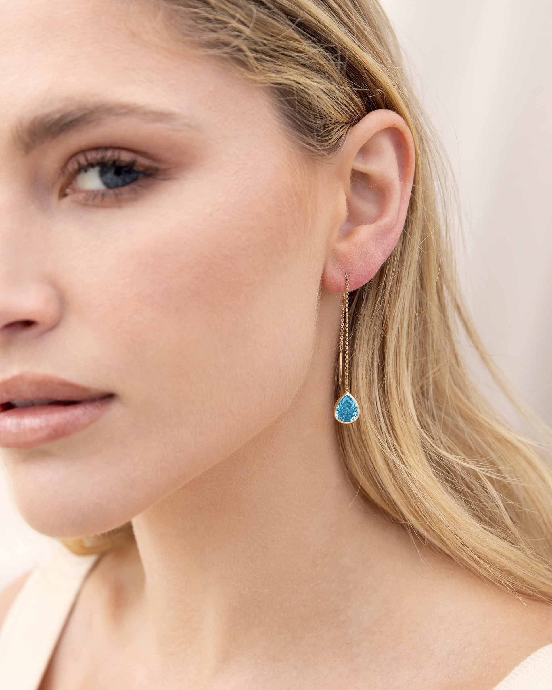 Barely There Chain and Crystal Dangle Earrings