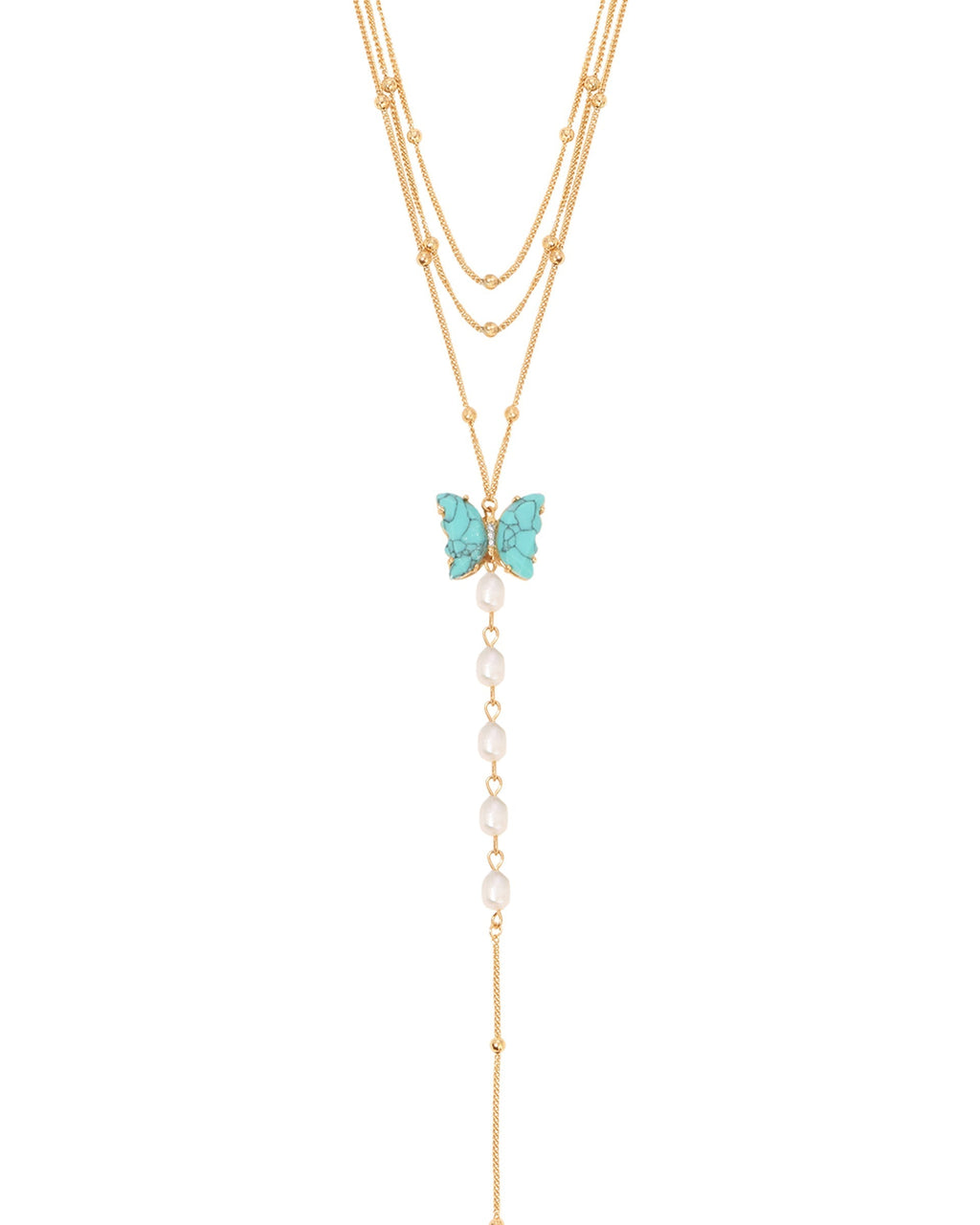 Turquoise Butterfly Lariat