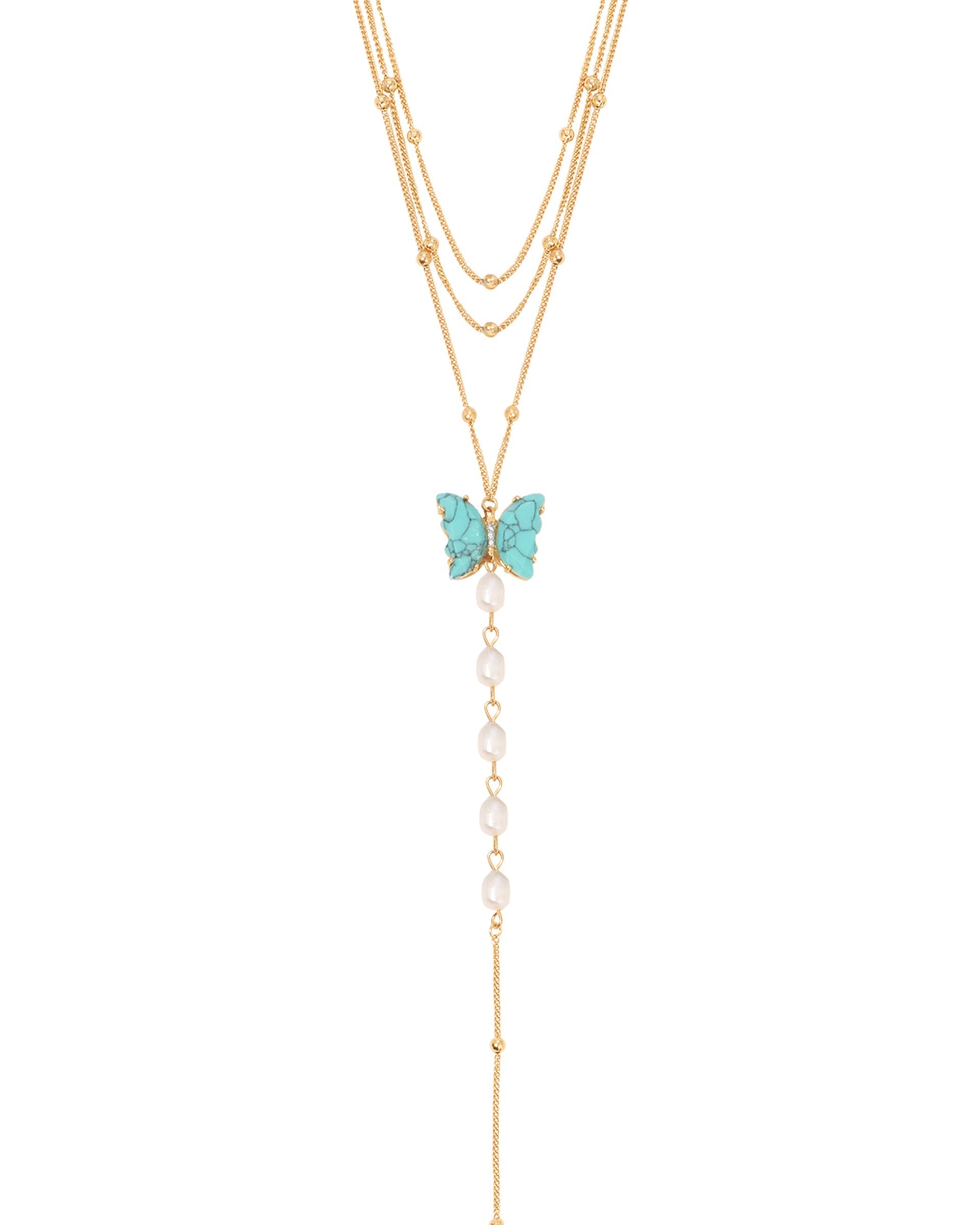 Turquoise Butterfly Lariat