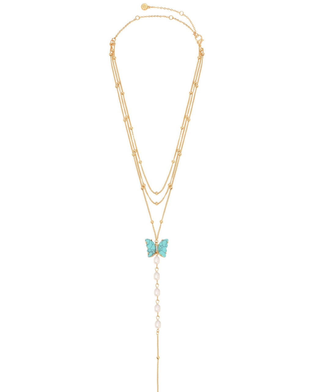 Turquoise Butterfly Lariat