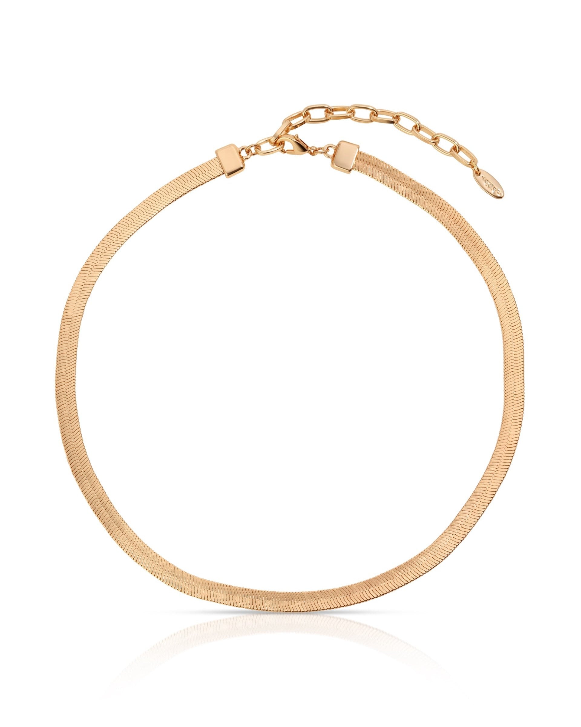 Brooklyn Flat Herringbone Chain Necklace
