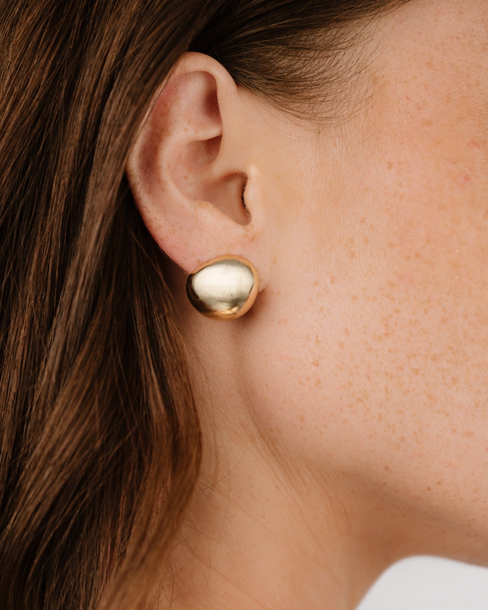 Polished Pebble Stud Earrings