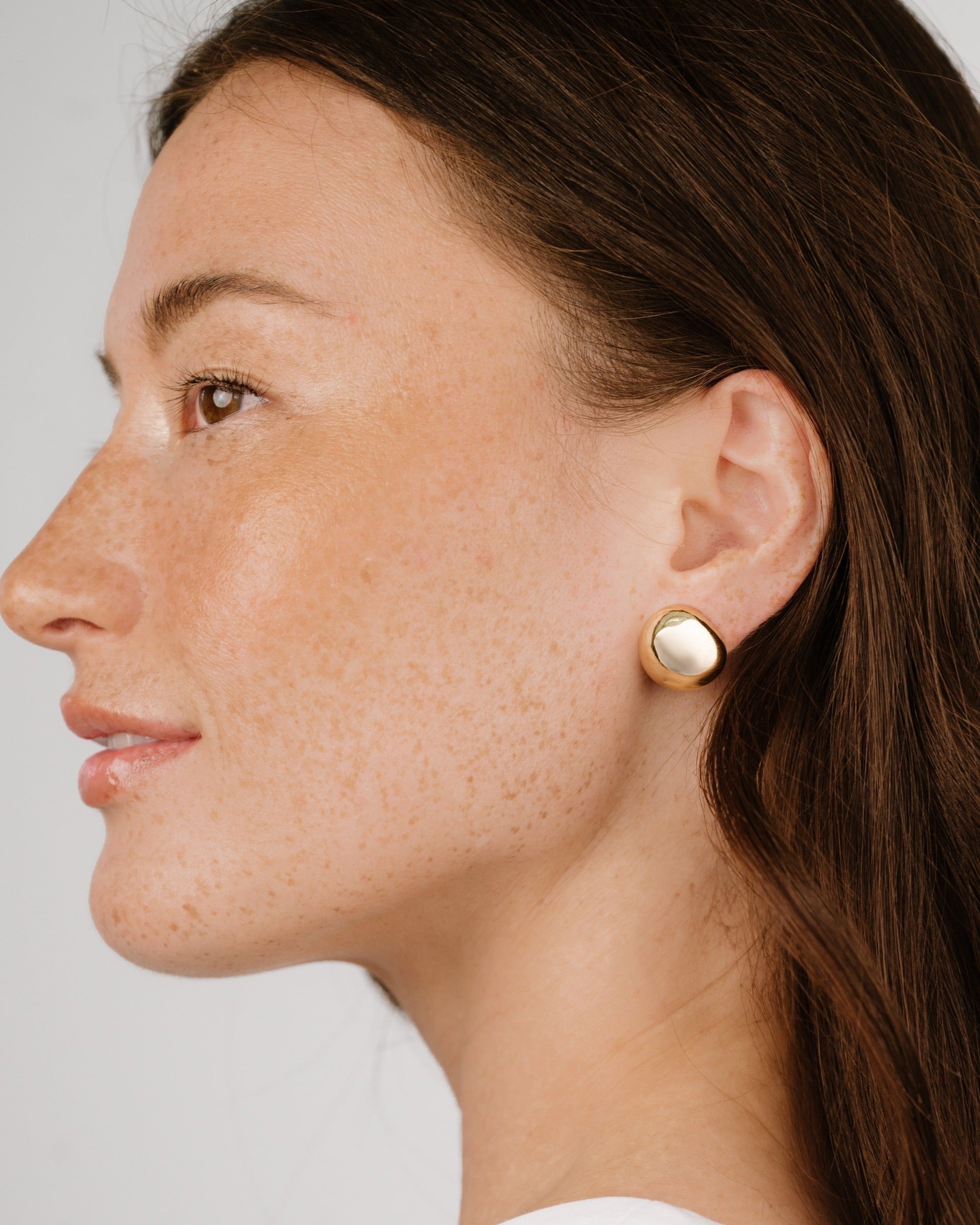 Polished Pebble Stud Earrings