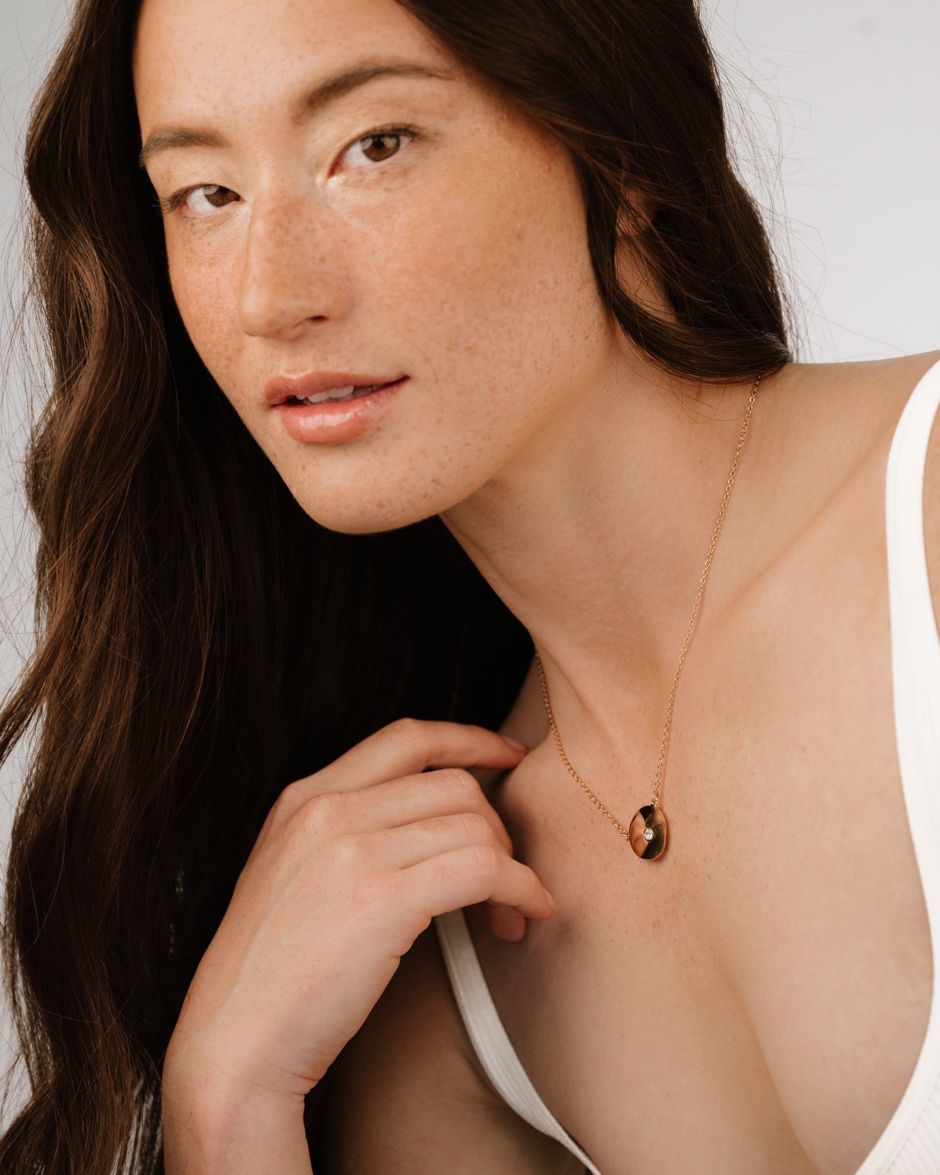 Polished Pebble Pendant Necklace