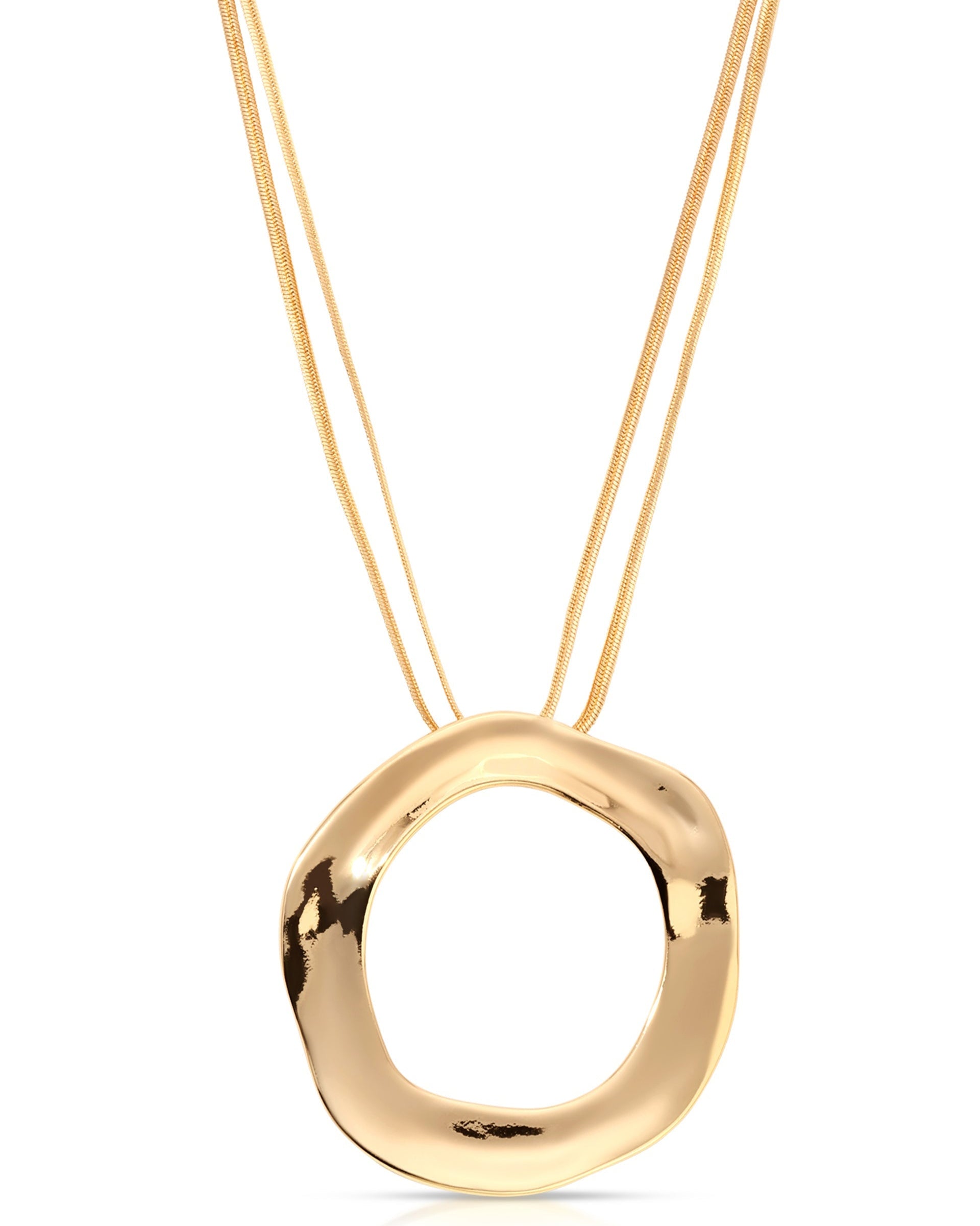 Open Circle Pavè Necklace