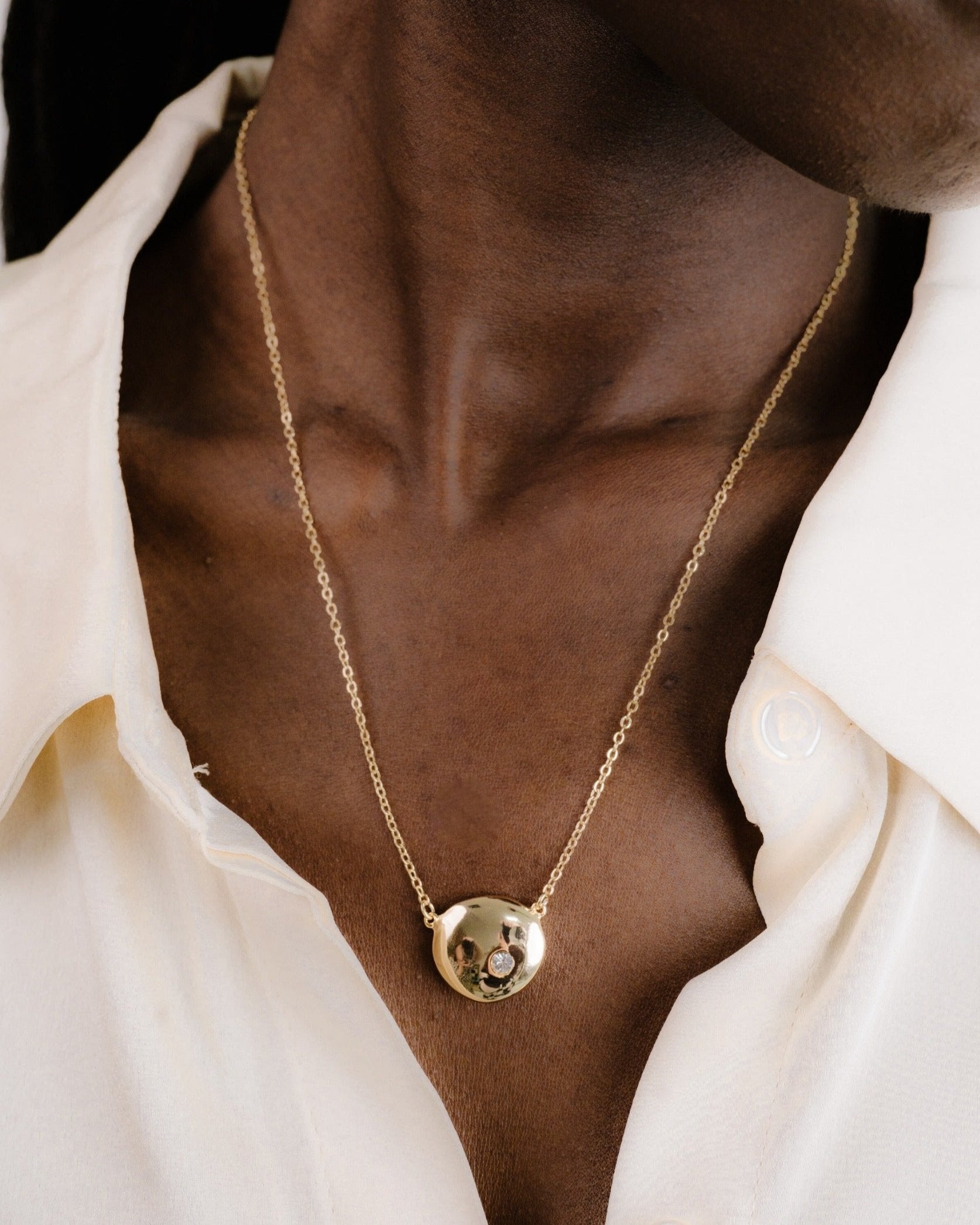 Polished Pebble Pendant Necklace