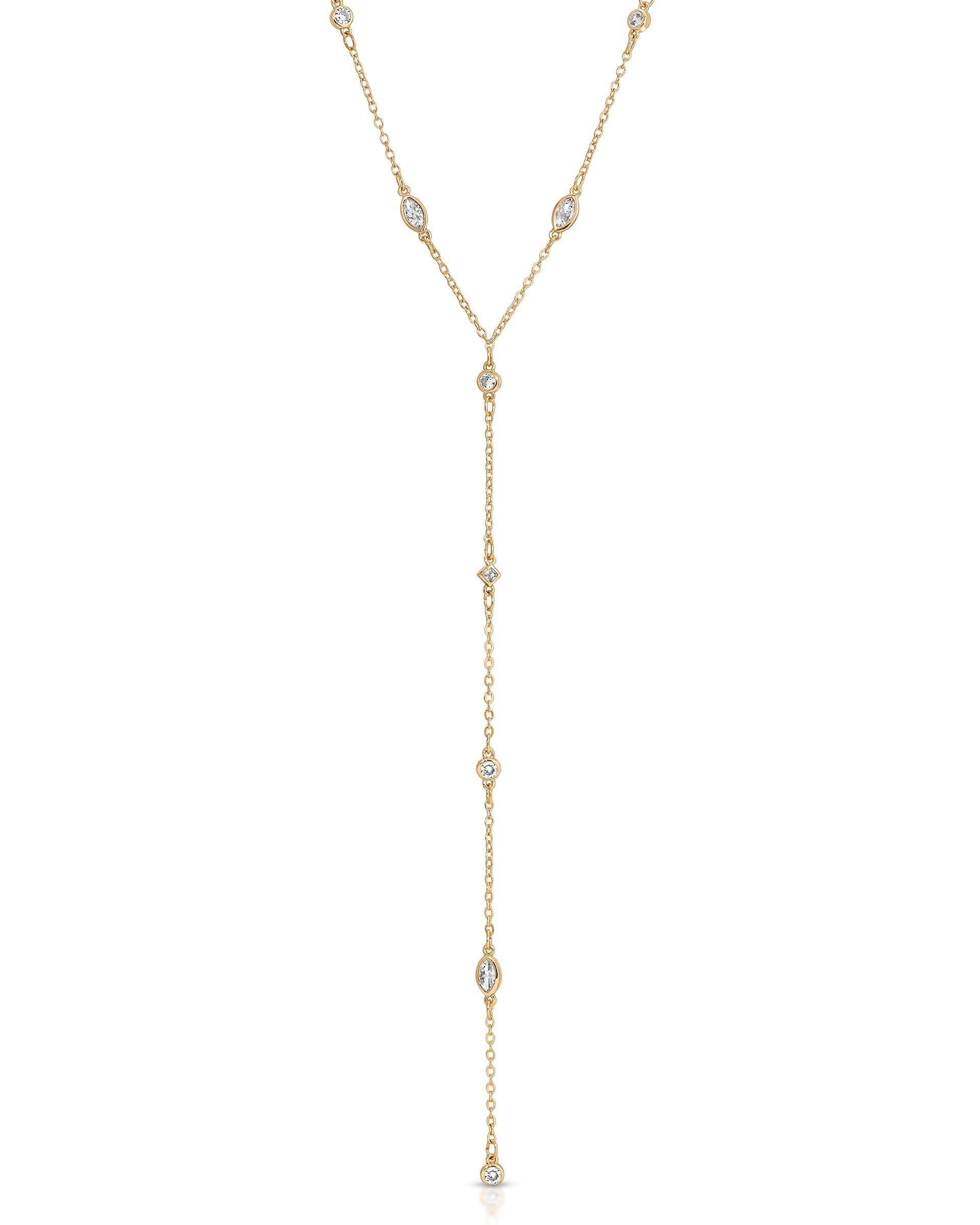 Simple Statement Crystal Dotted Lariat