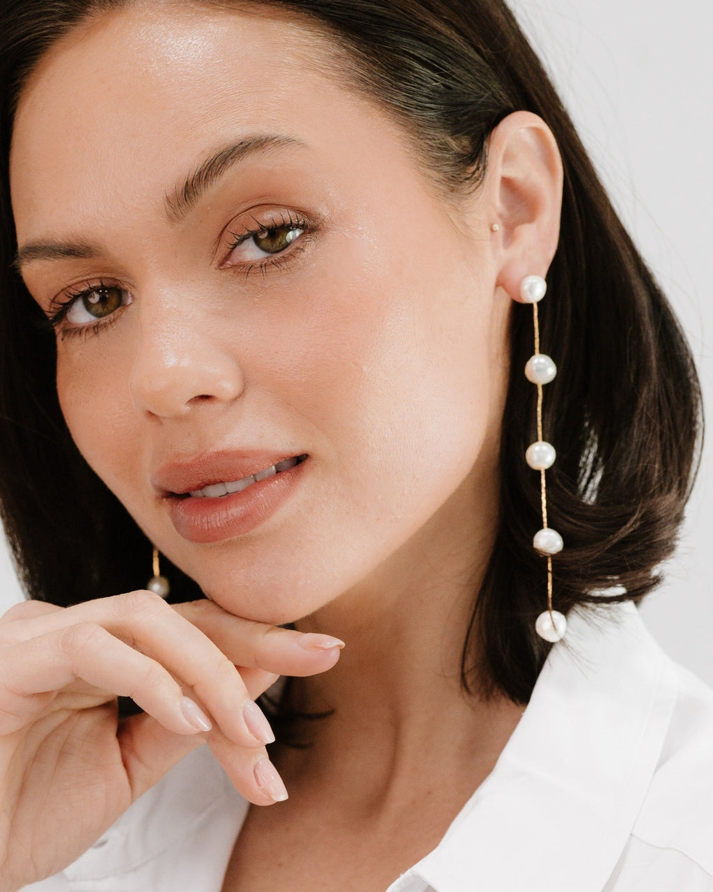Dripping Pearl Delicate Drop Earrings