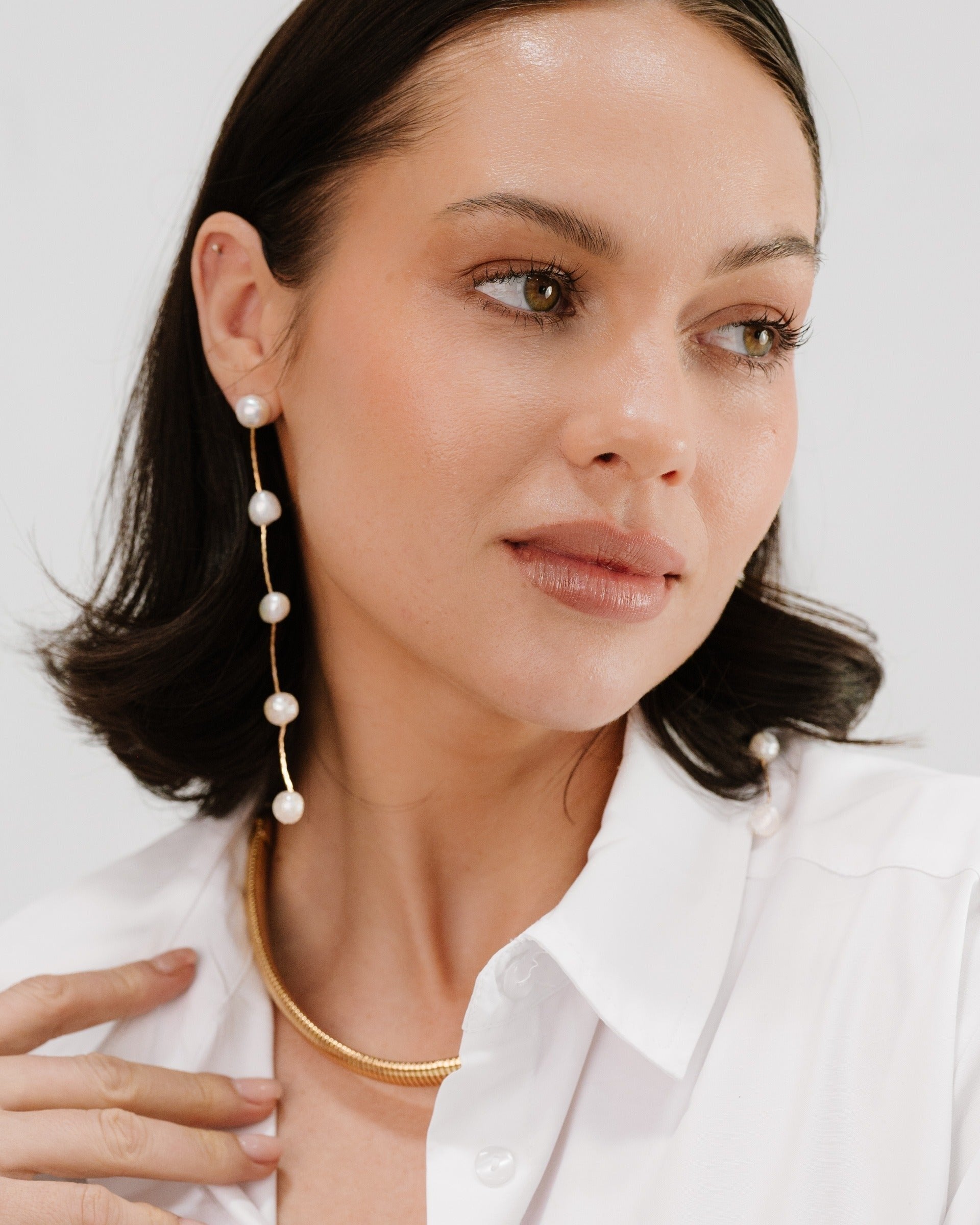 Dripping Pearl Delicate Drop Earrings