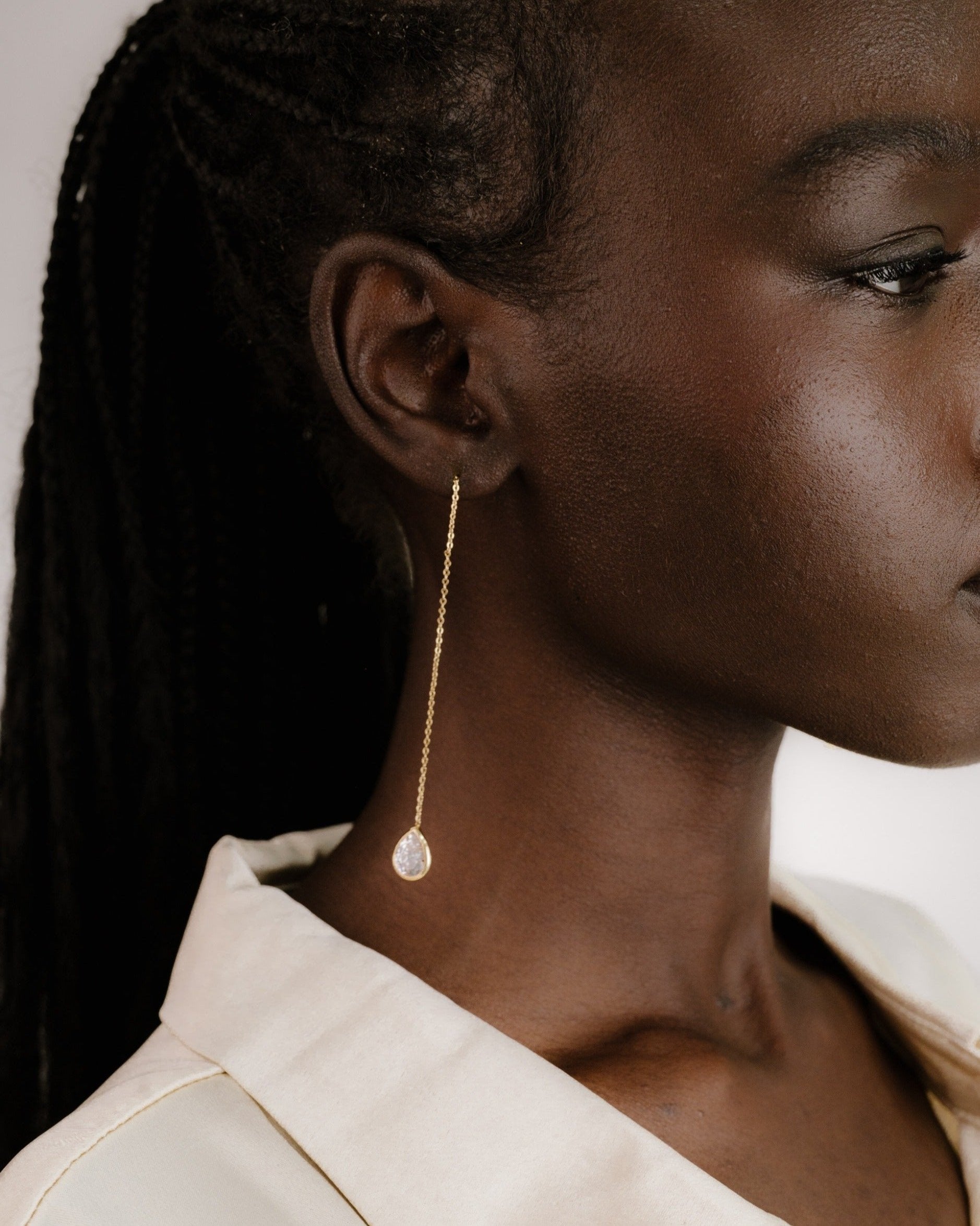 Barely There Chain and Crystal Dangle Earrings
