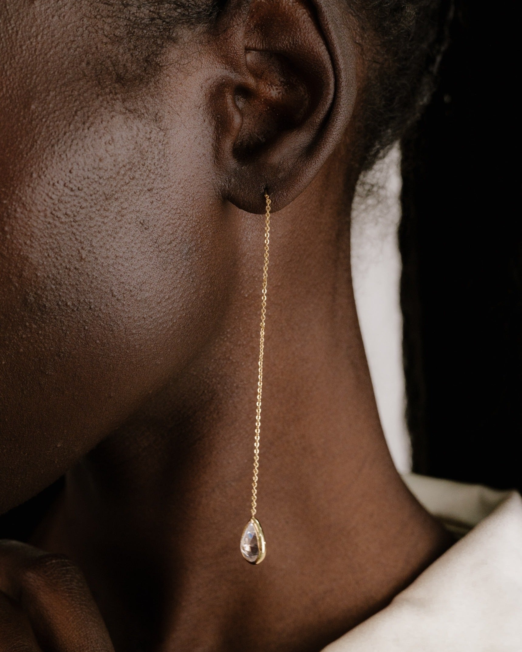 Barely There Chain and Crystal Dangle Earrings