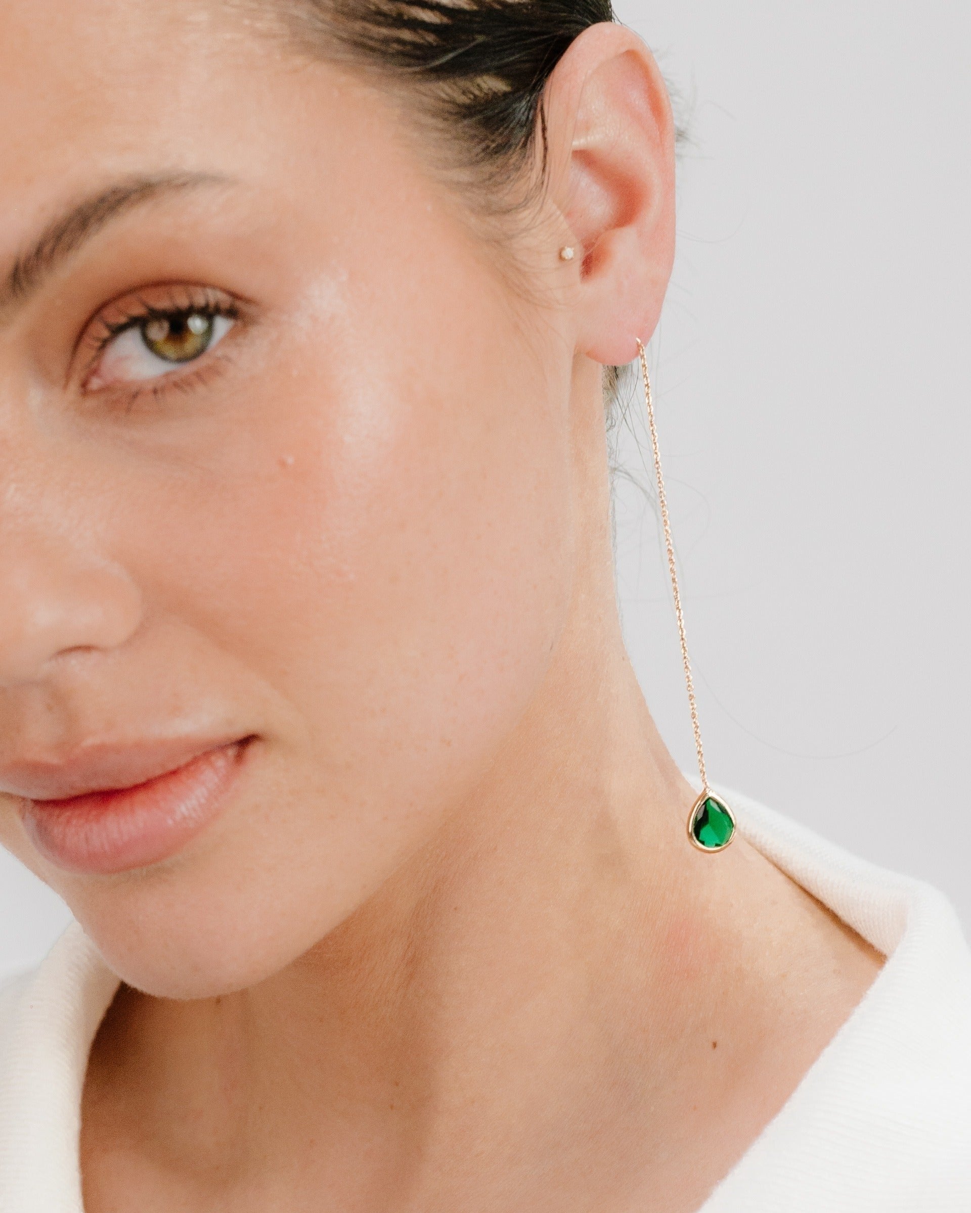 Barely There Chain and Crystal Dangle Earrings