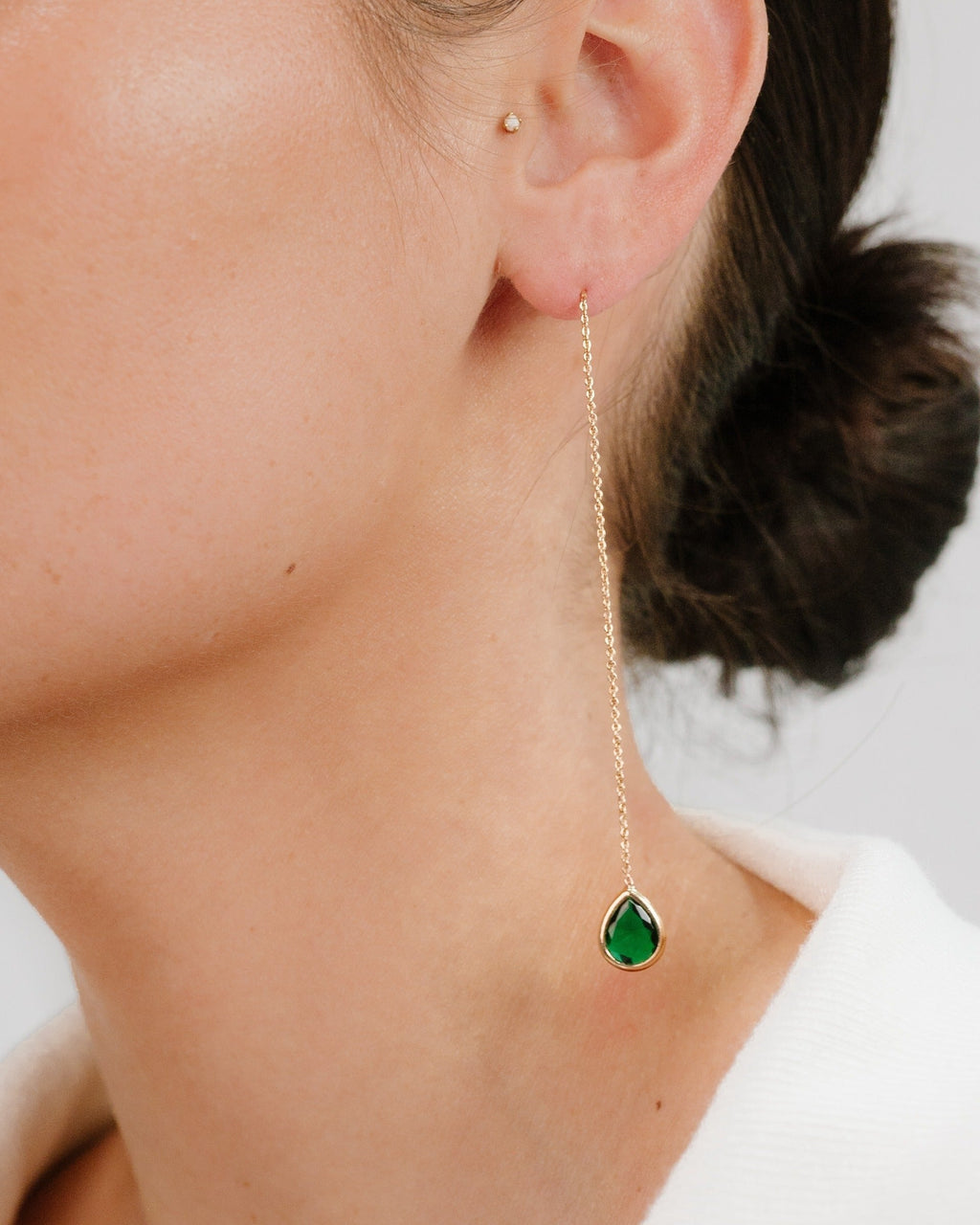 Barely There Chain and Crystal Dangle Earrings