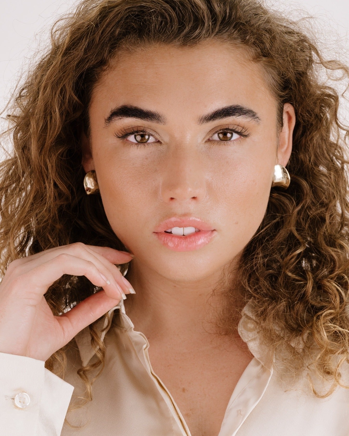 Curved Stud Earrings