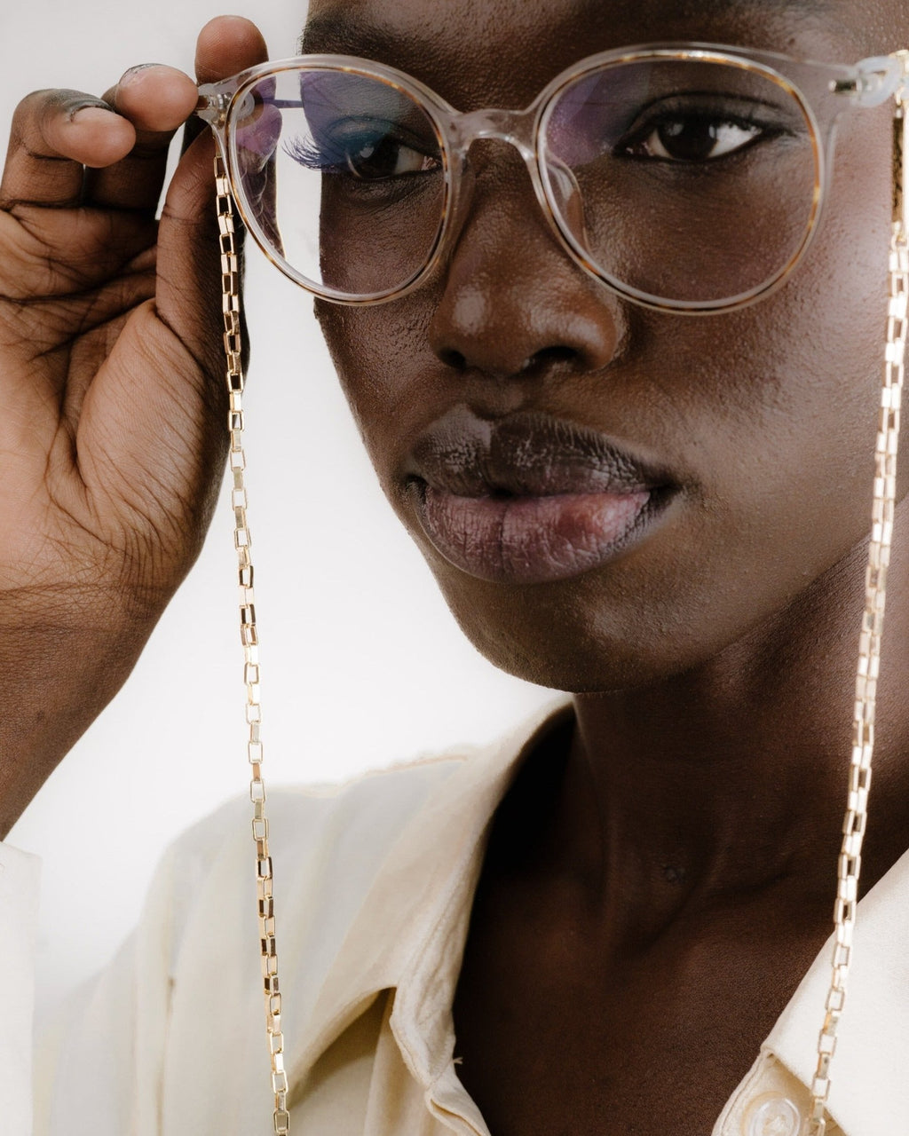 Golden Rays Rectangle Eyeglass Chain