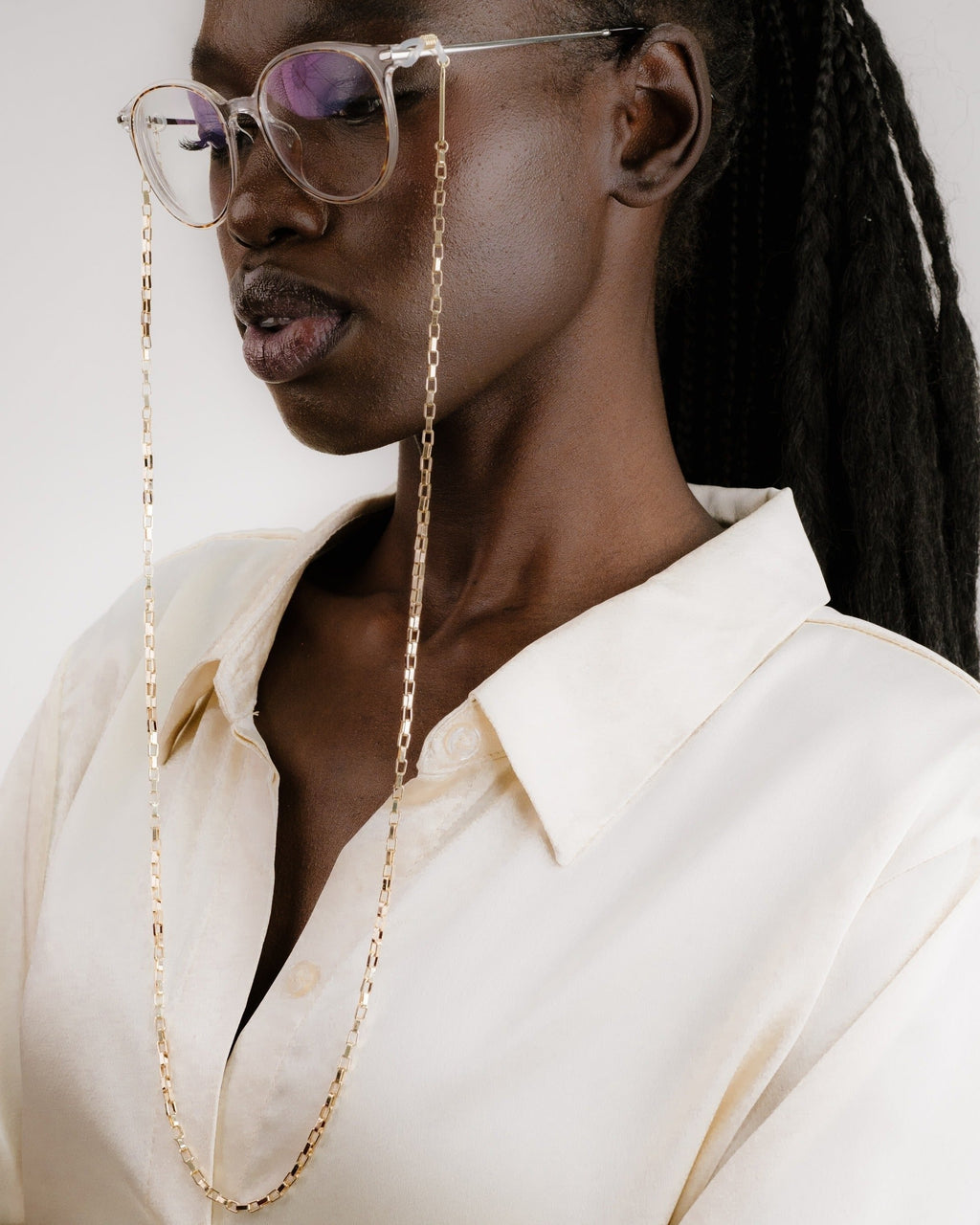 Golden Rays Rectangle Eyeglass Chain