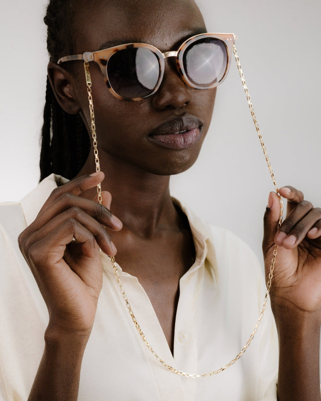 Golden Rays Rectangle Eyeglass Chain