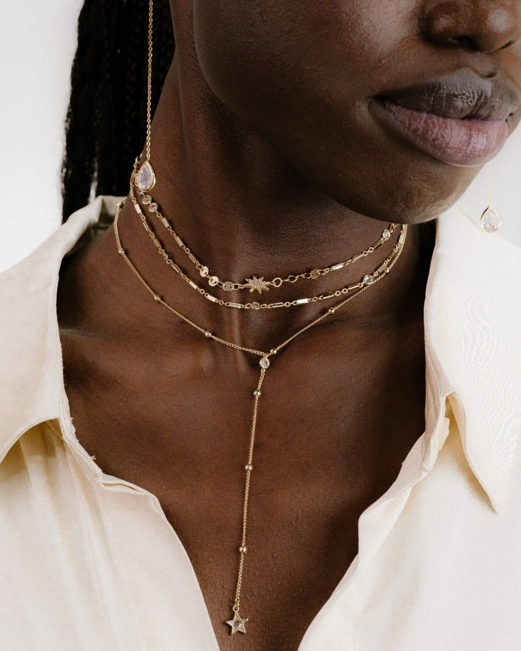 Forever Falling Multi-Chain Lariat Choker