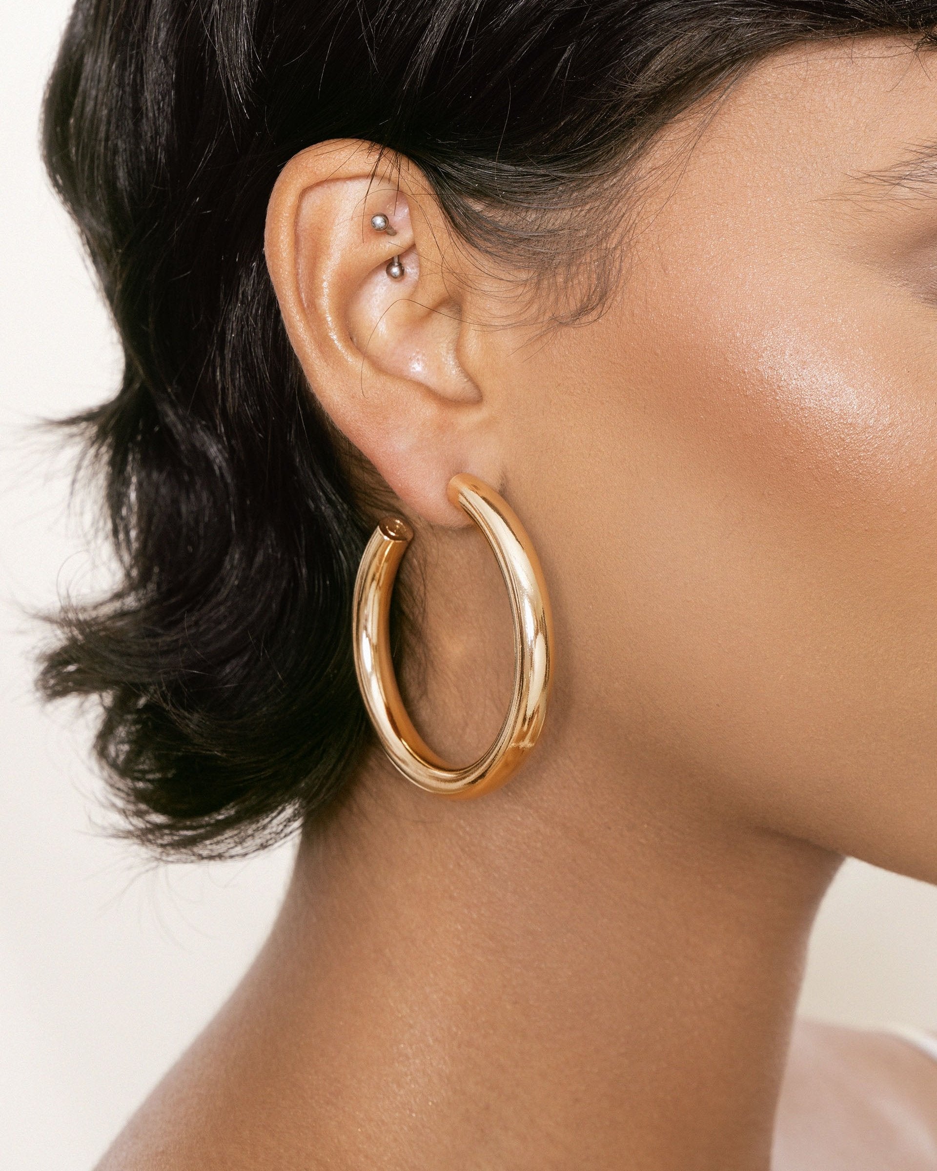 Large Thick Classic Hoops
