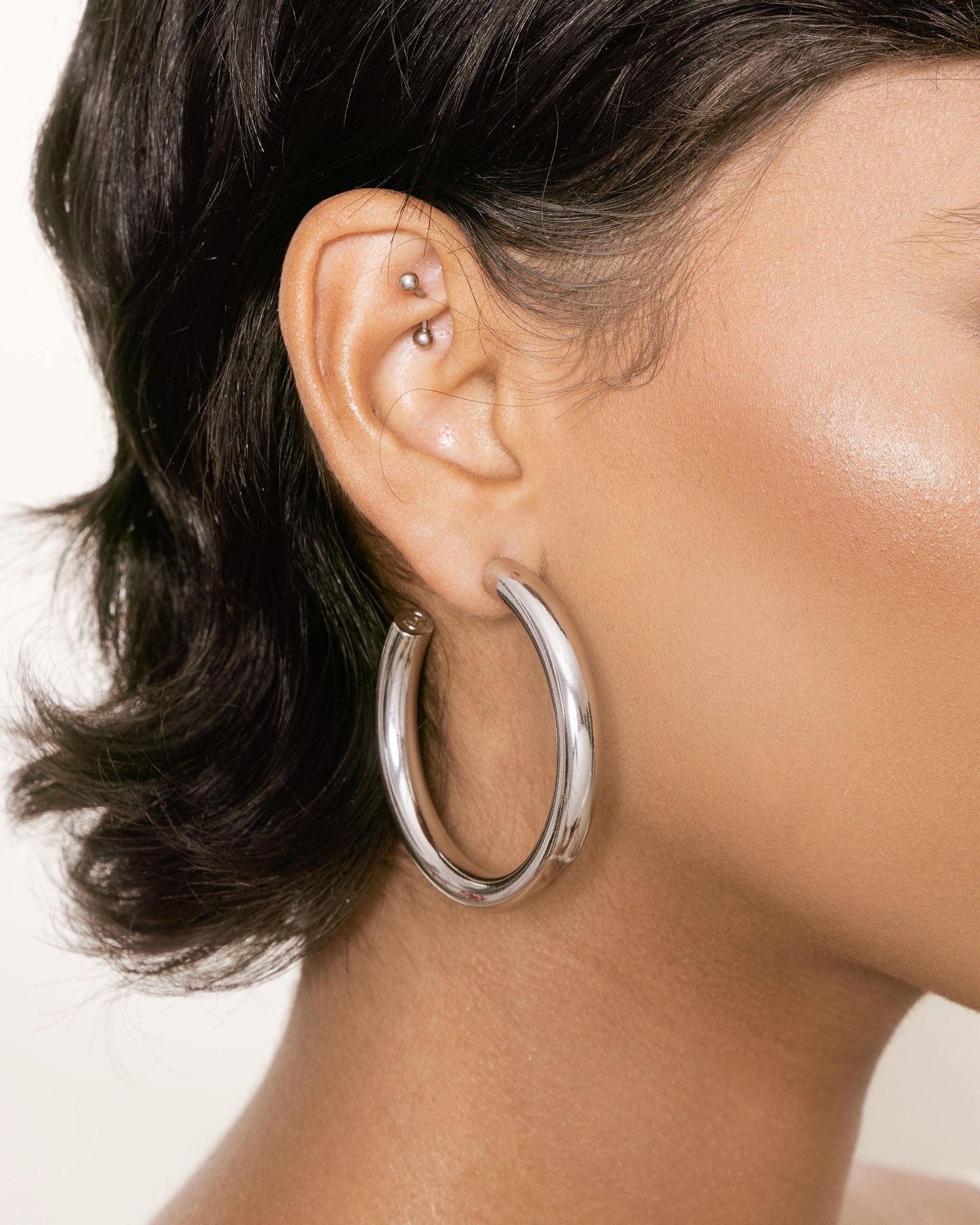 Large Thick Classic Hoops