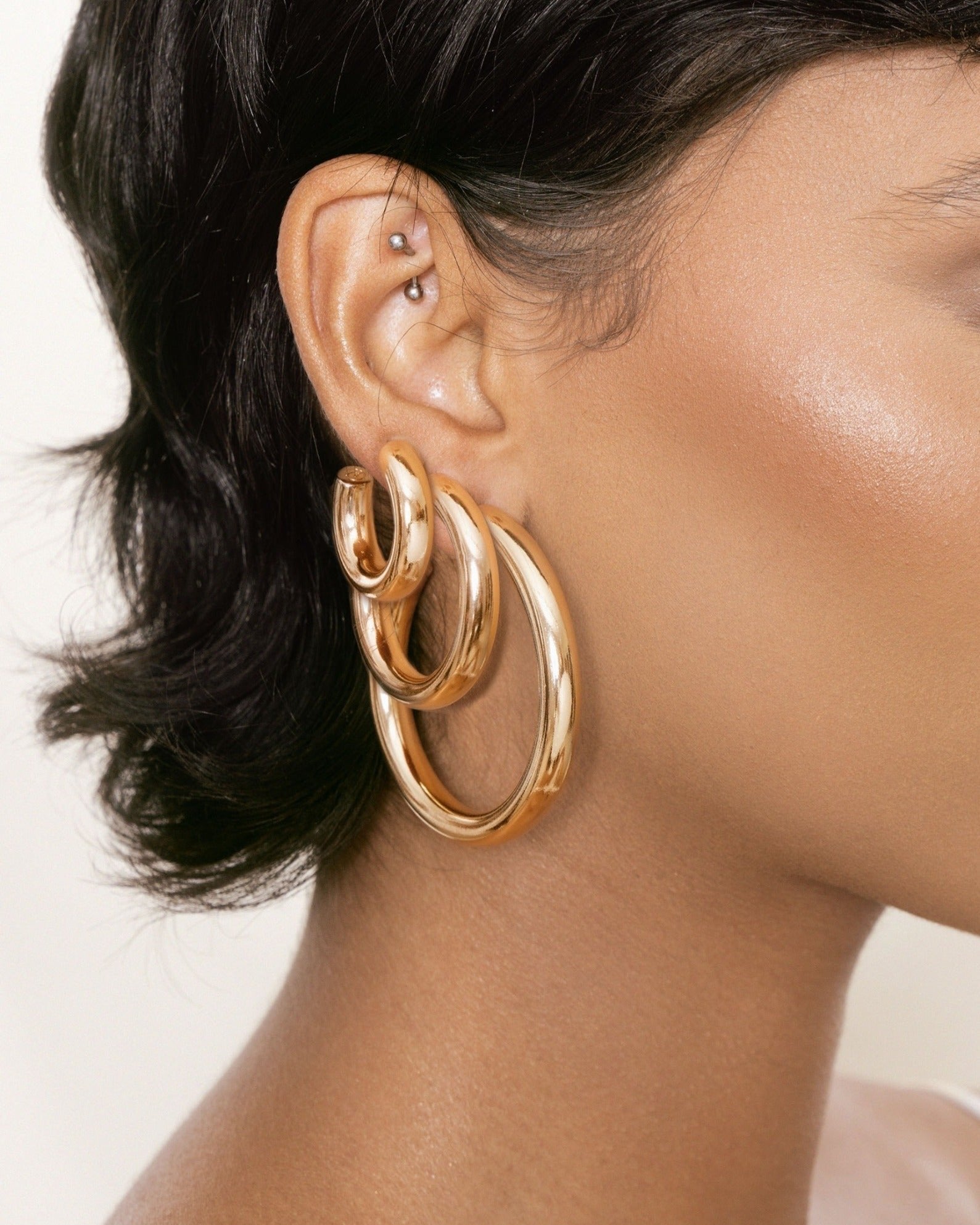 Large Thick Classic Hoops