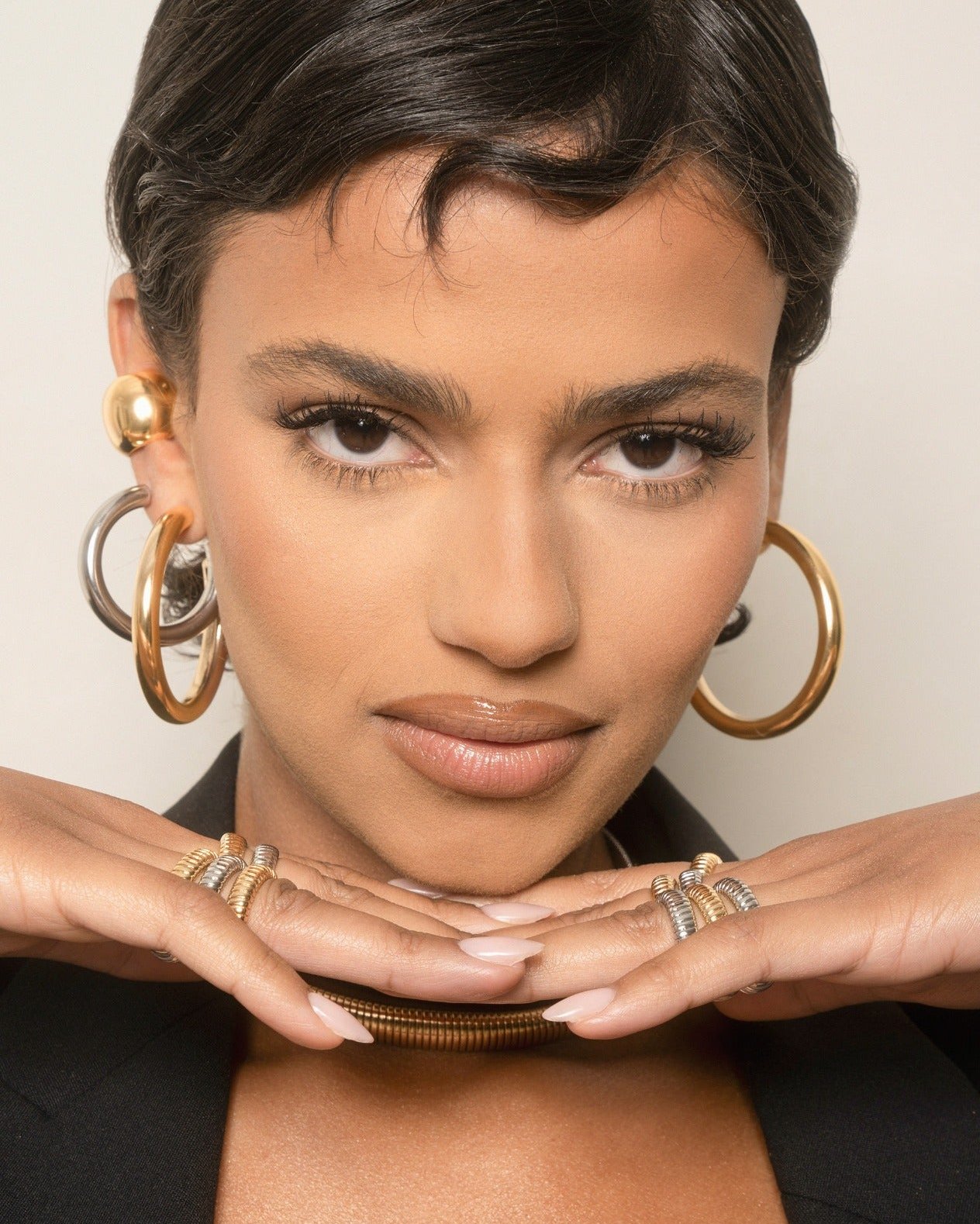 Large Thick Classic Hoops