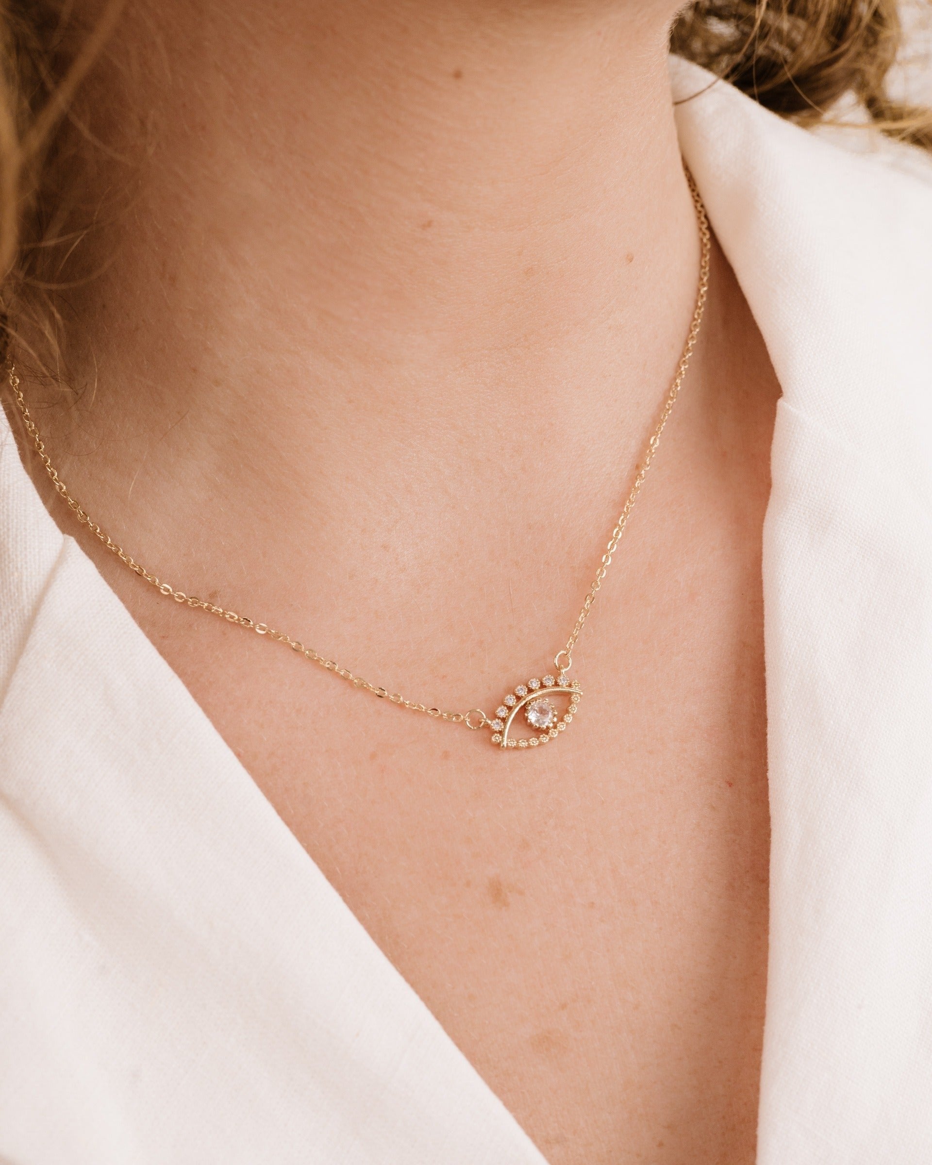 All Knowing Eye Crystal Necklace