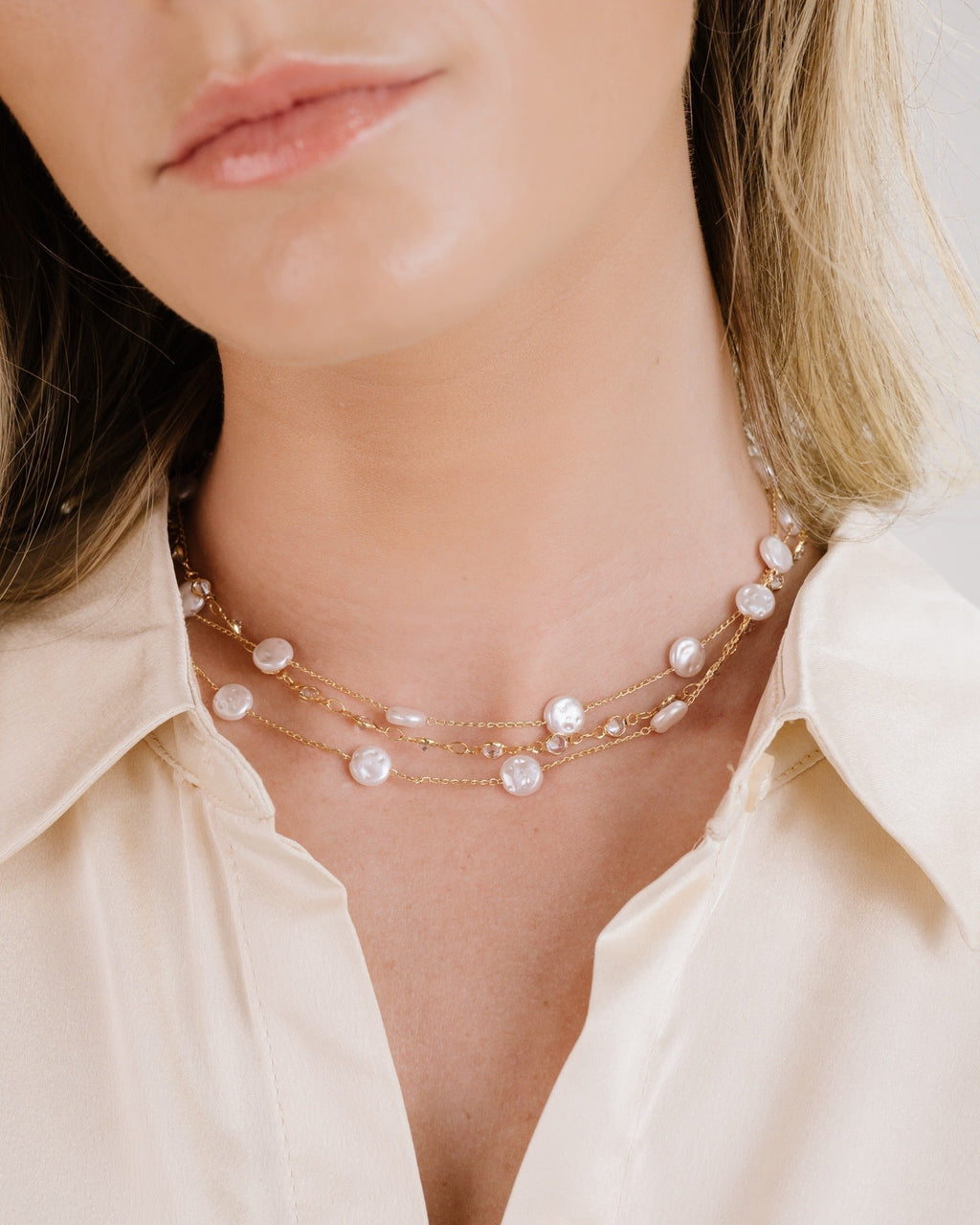 Dressed in Pearls Layered Necklace