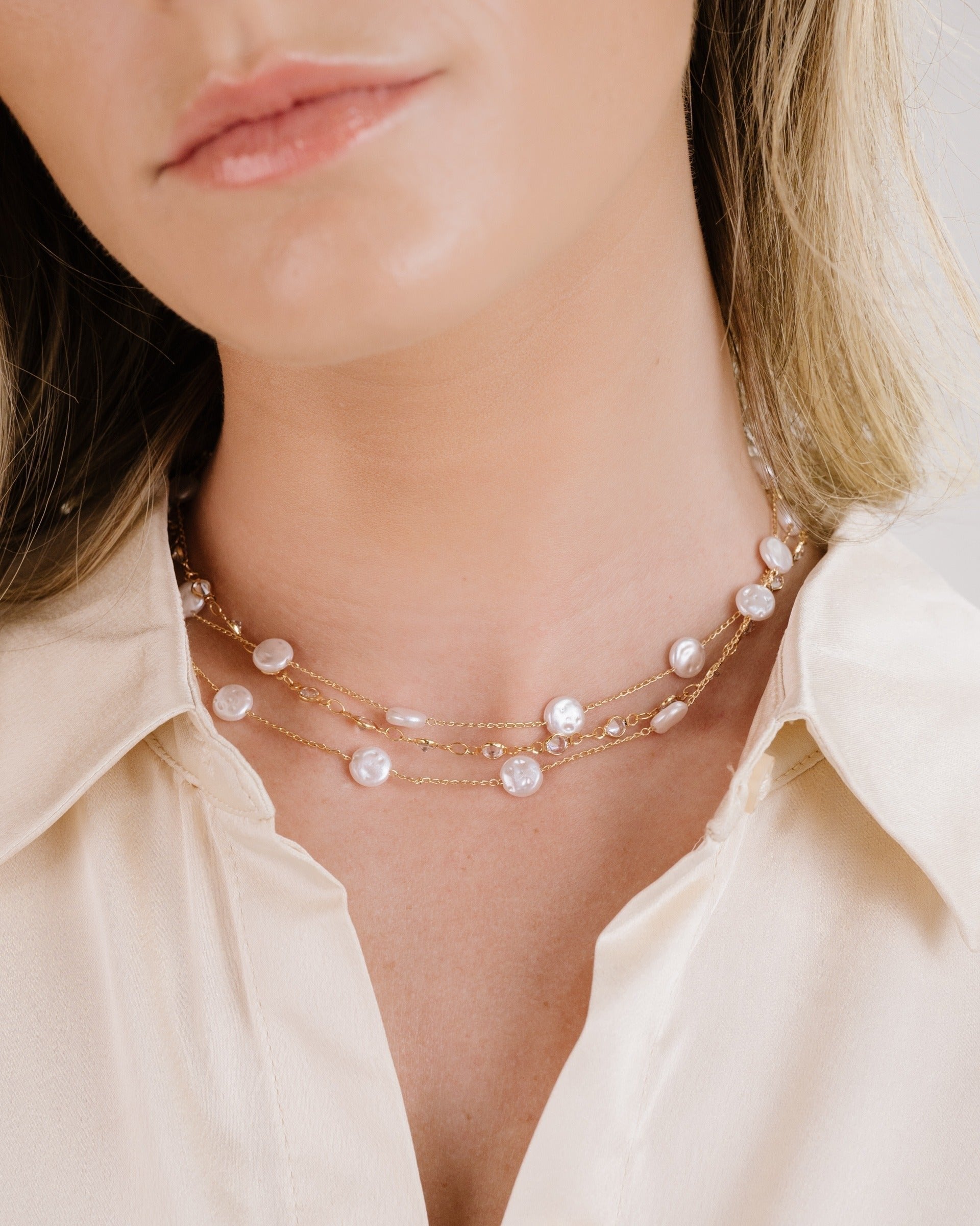Dressed in Pearls Layered Necklace