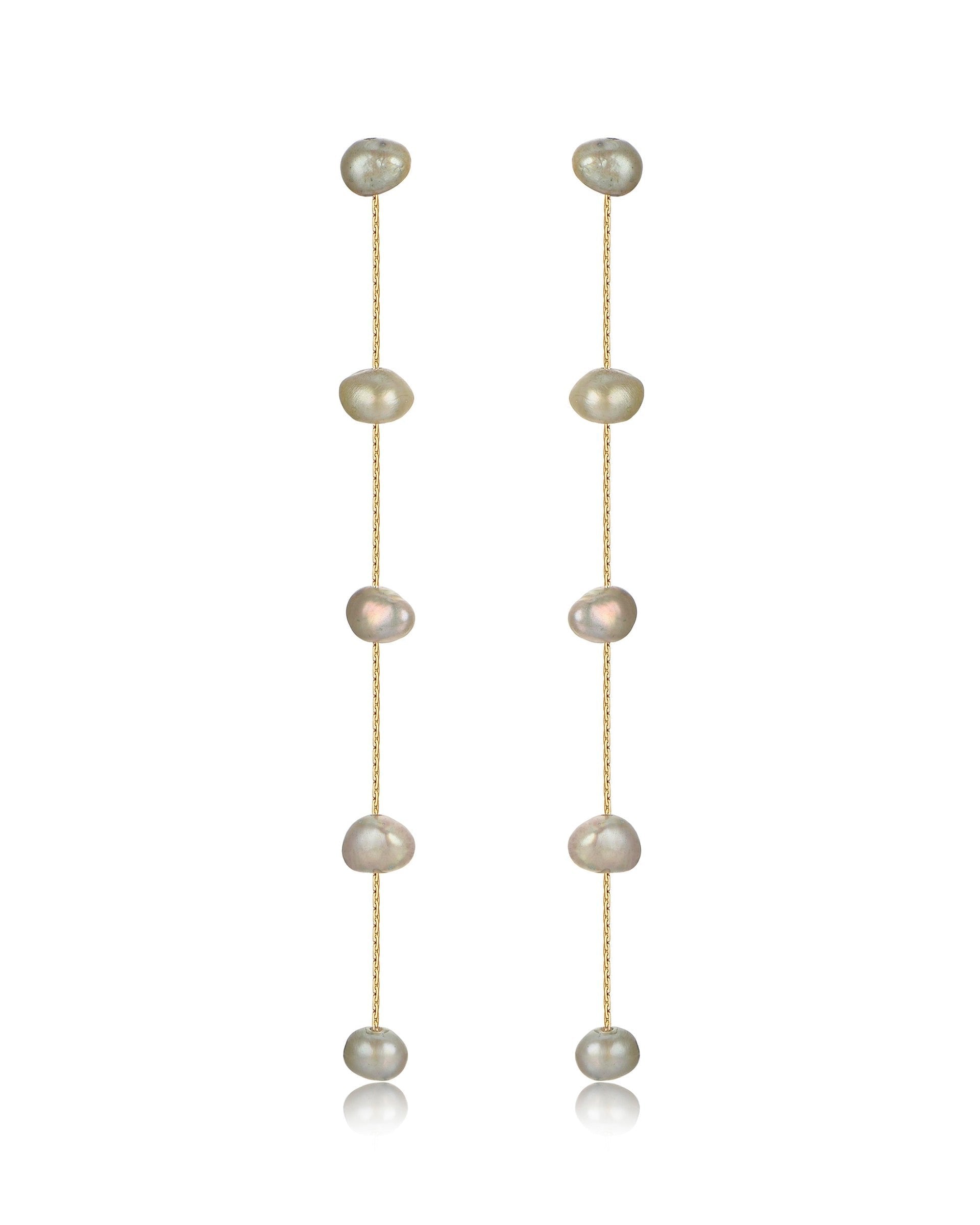 Dripping Pearl Delicate Drop Earrings