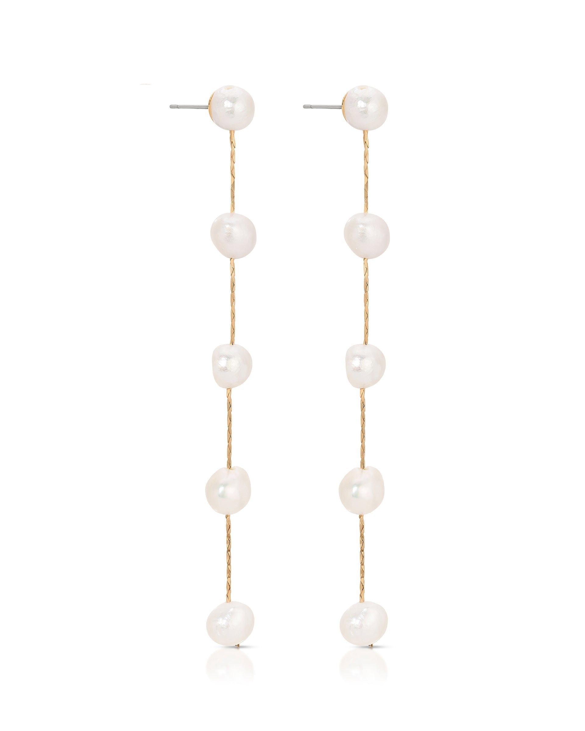 Dripping Pearl Delicate Drop Earrings