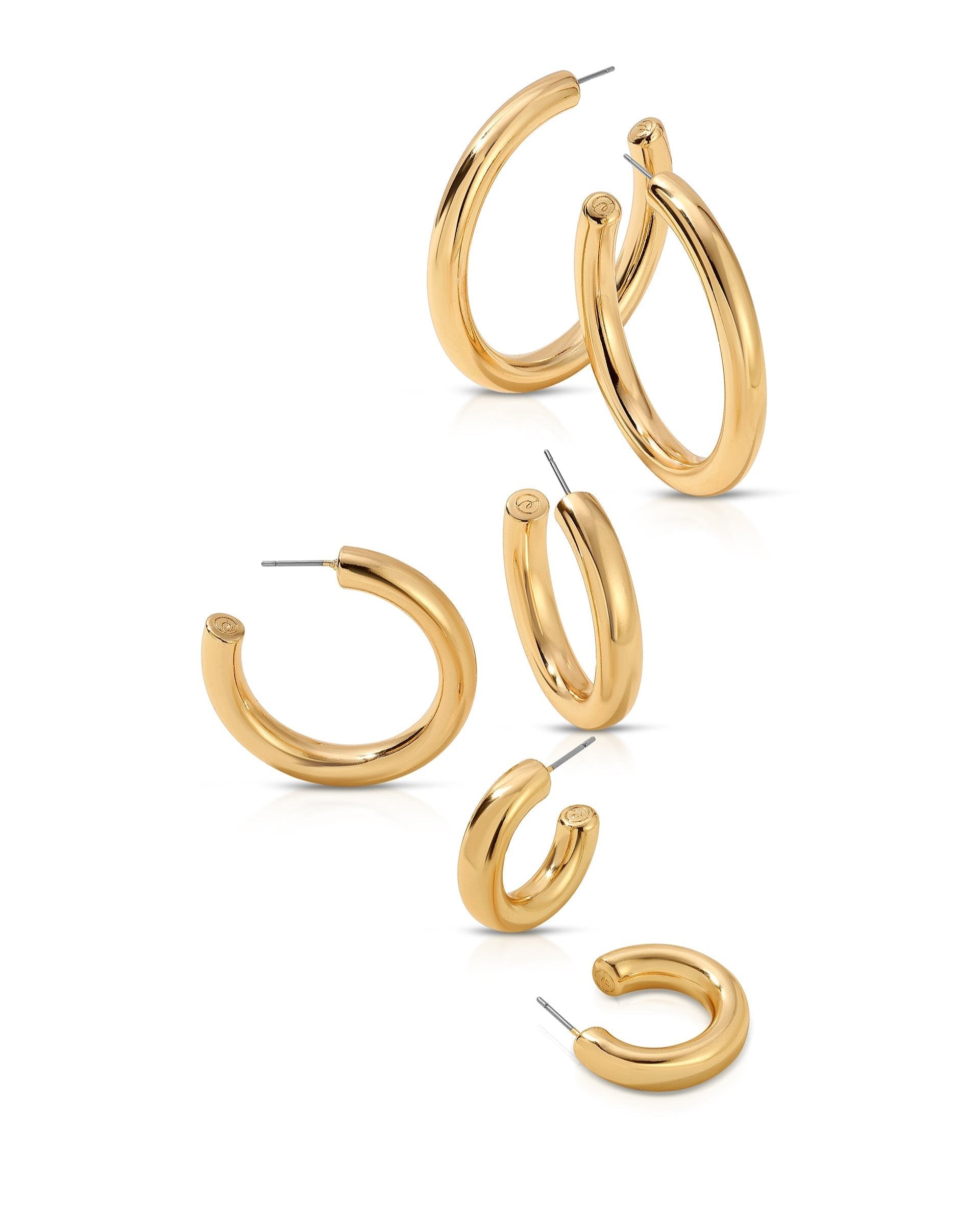 Medium Thick Classic Hoops