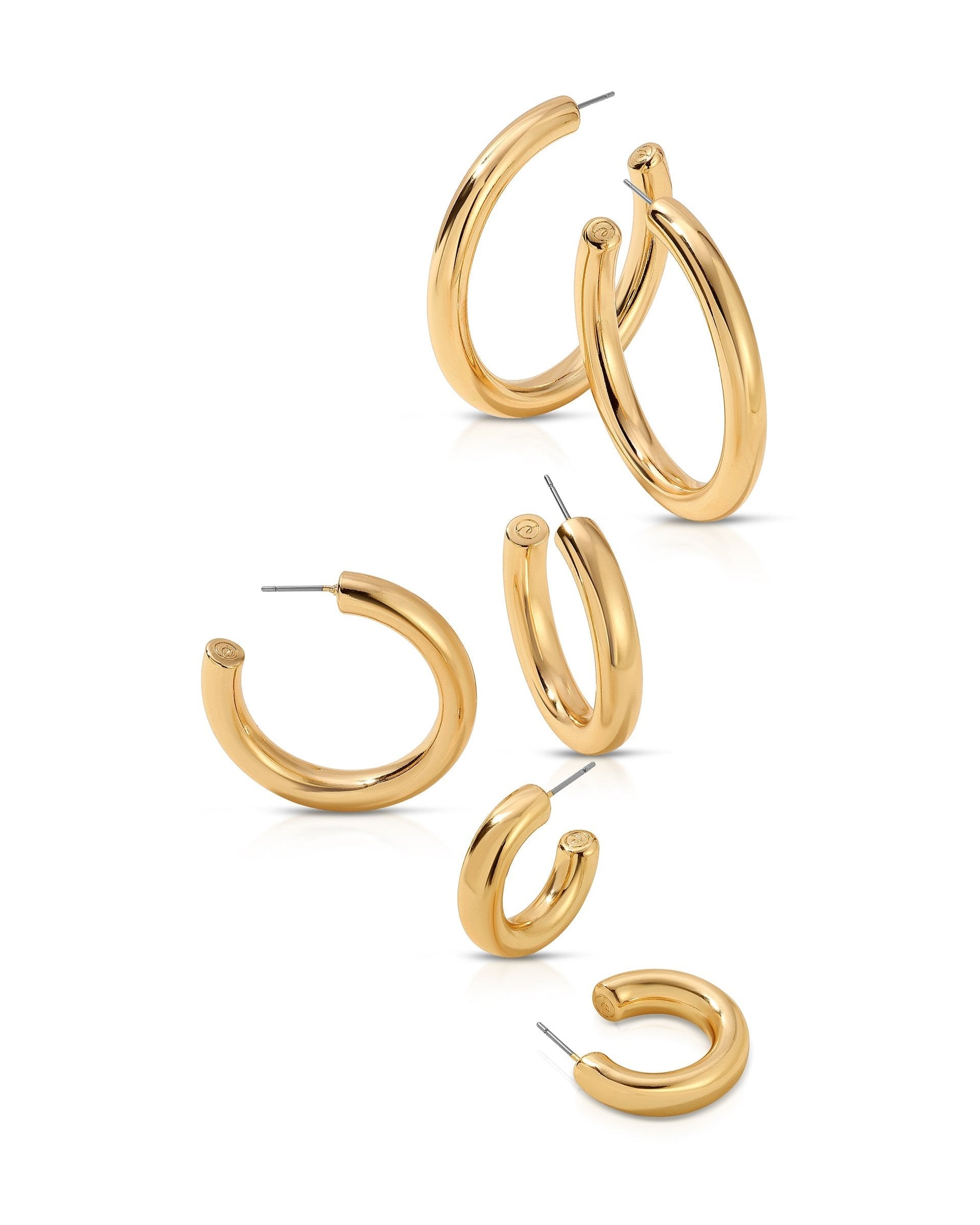 Large Thick Classic Hoops