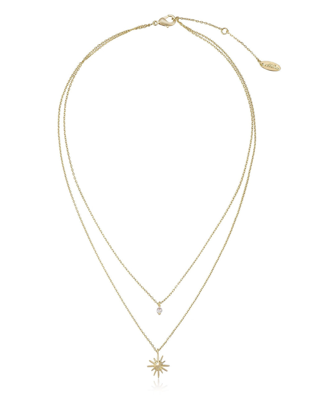 Layered Starburst Crystal Necklace