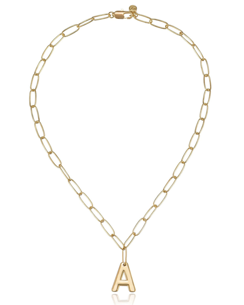 Paperclip Link Initial Necklace