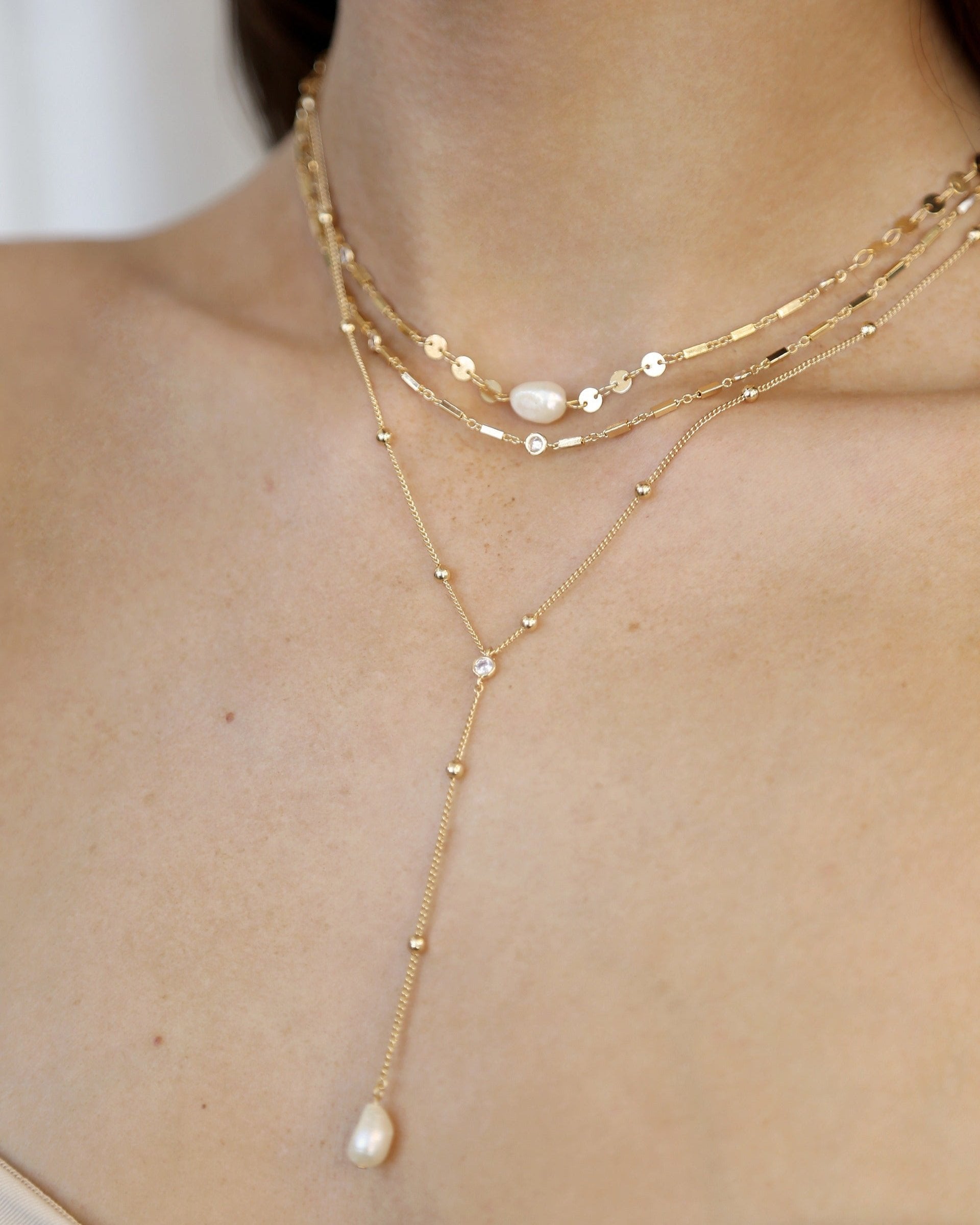 Forever Falling Pearl Lariat