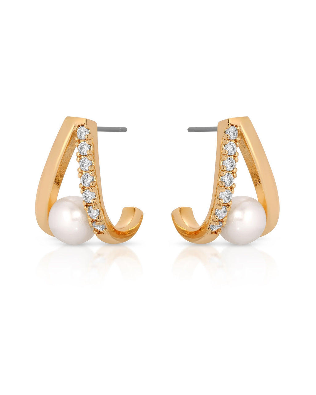 Pavé and Pearl Earrings