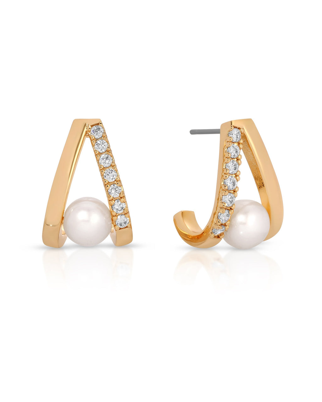 Pavé and Pearl Earrings