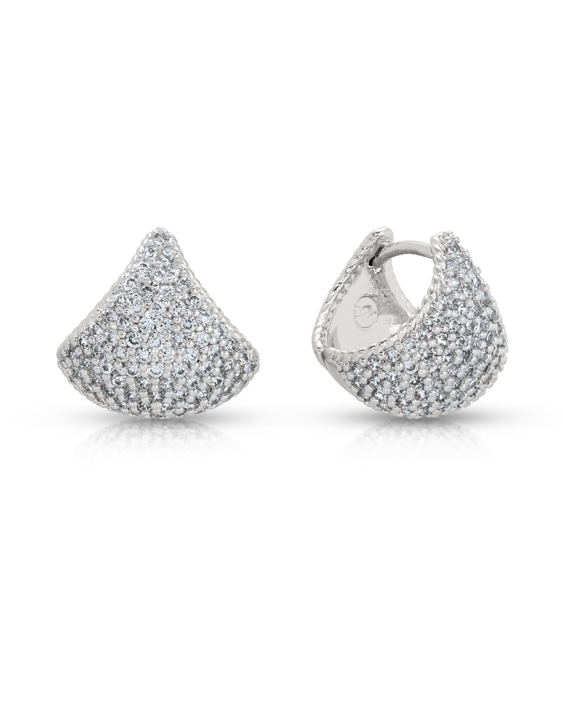 Pavé Encrusted Huggie Hoops