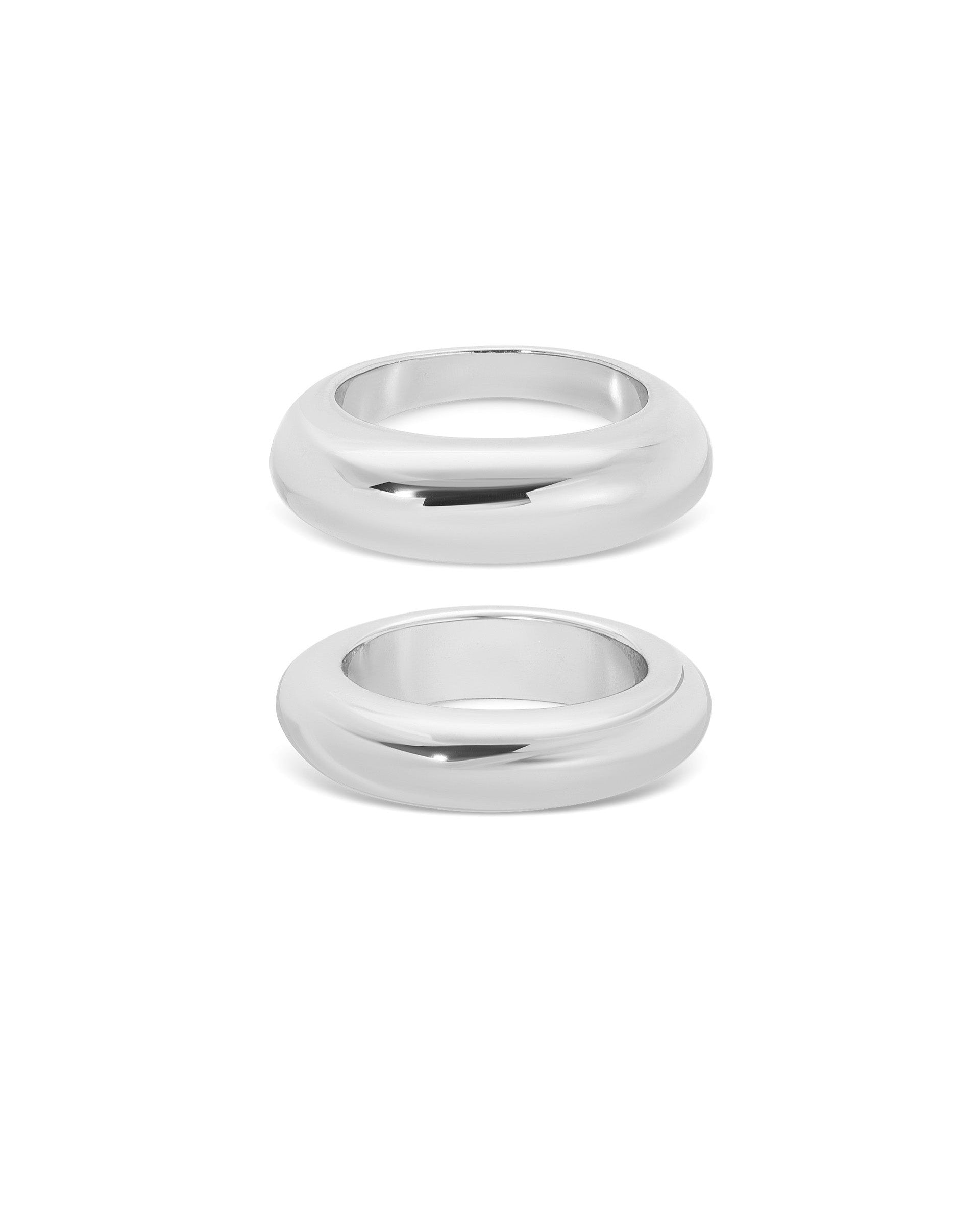 Modern Dome Ring Set